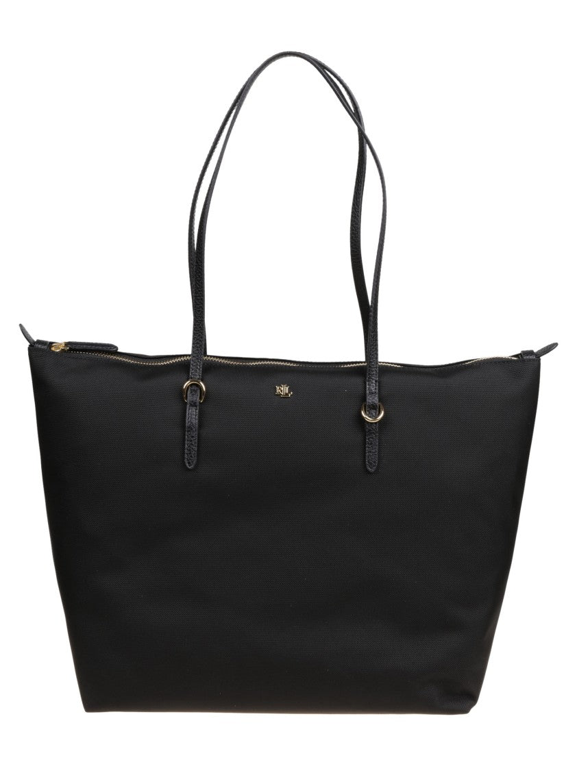 Ralph Lauren Keaton 31 Large Recycled Nylon Tote In Black