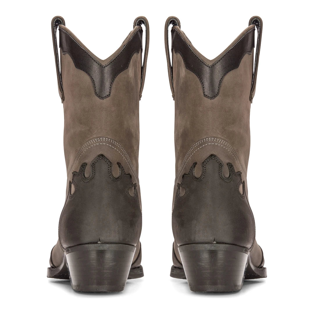 High Western Real Leather Pointed Toe Boots