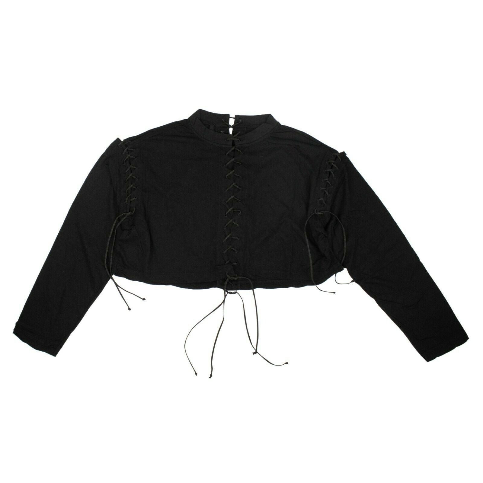Ben Taverniti Unravel Project Jersey Lace Up T-shirt - Black