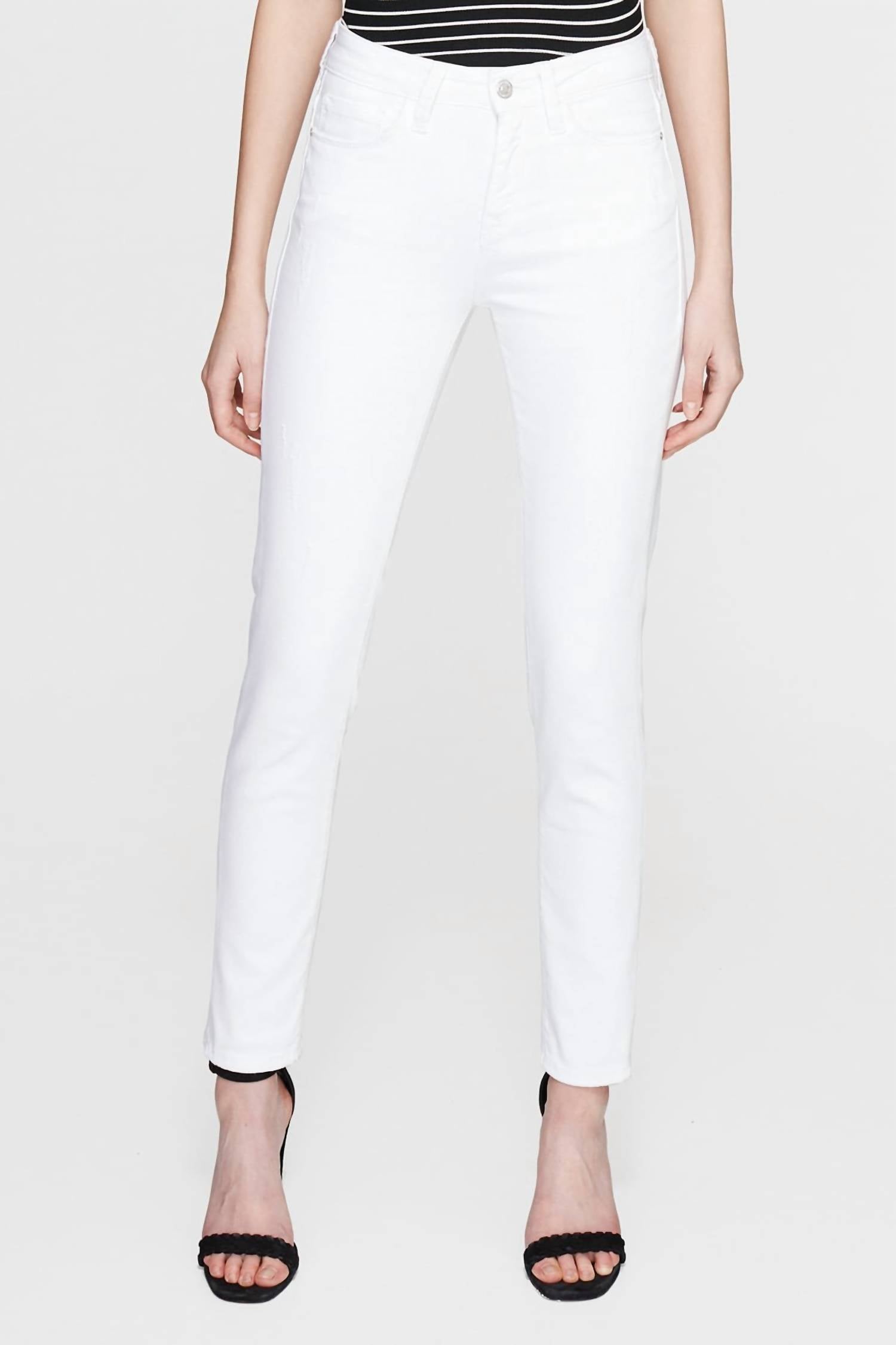 Shop Mavi Ada Ripped Str Jean In White