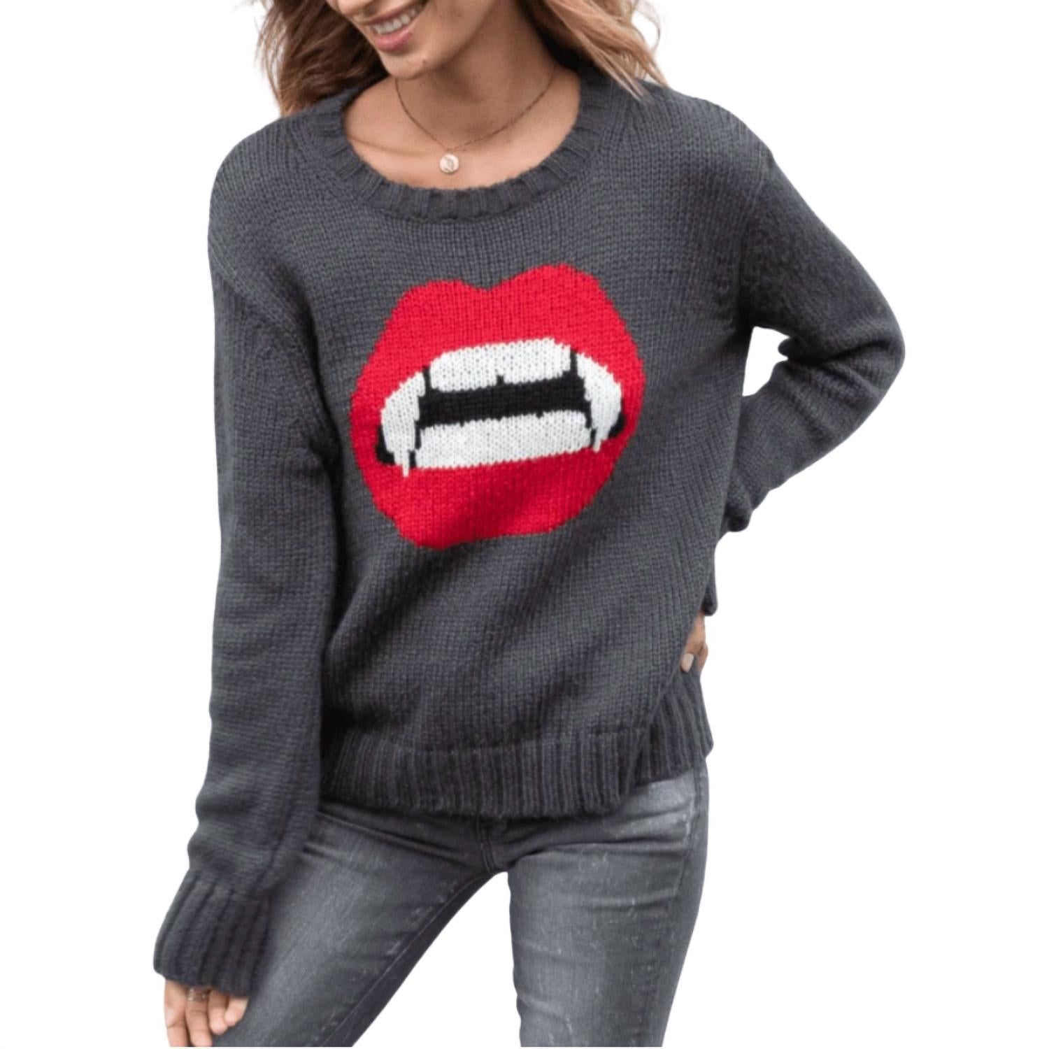 Wooden Ships Vampire Crew Sweater In Bold Ink In Grey