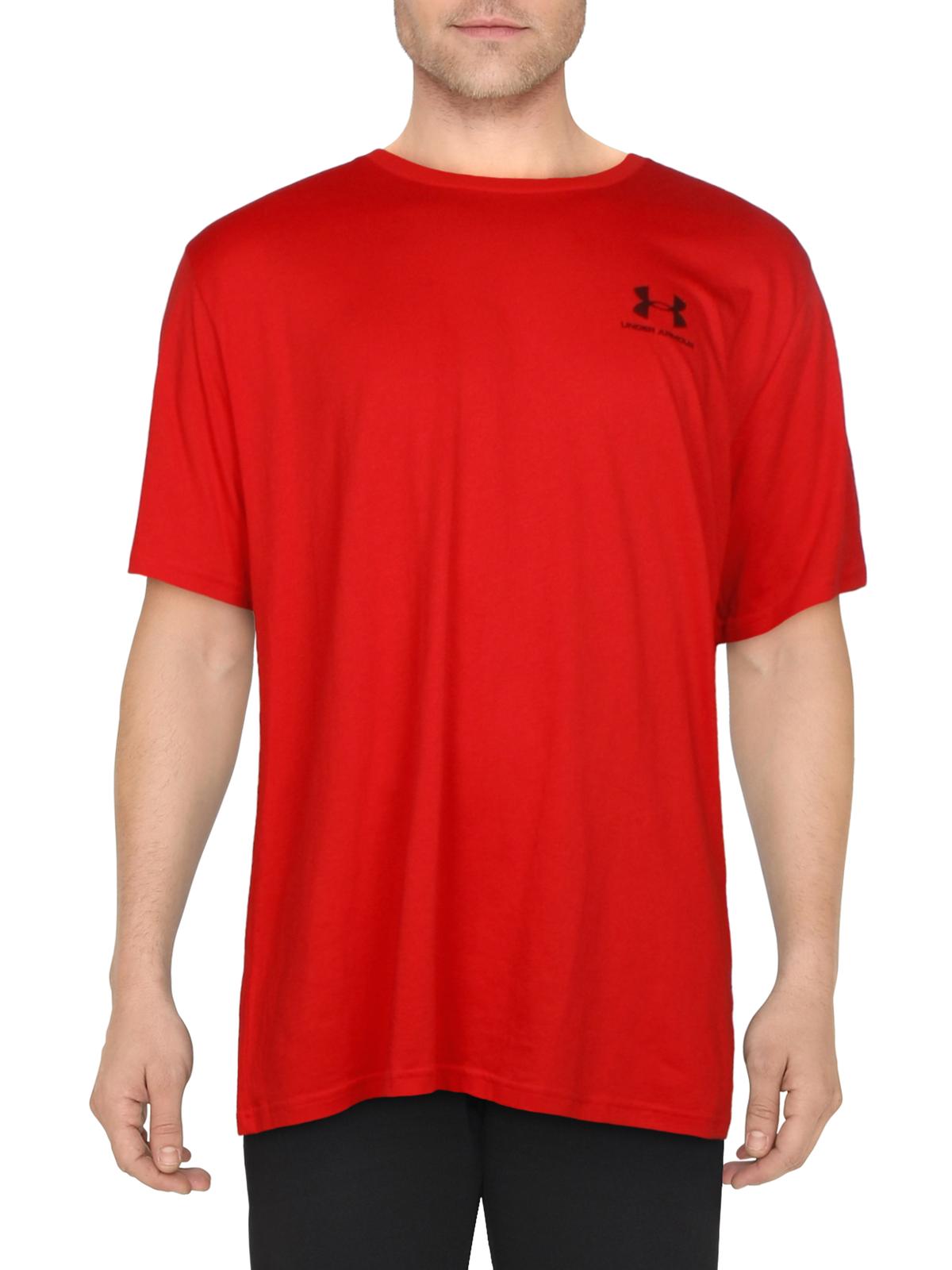 Under Armour Mens Logo Crew Neck T-shirt In Red