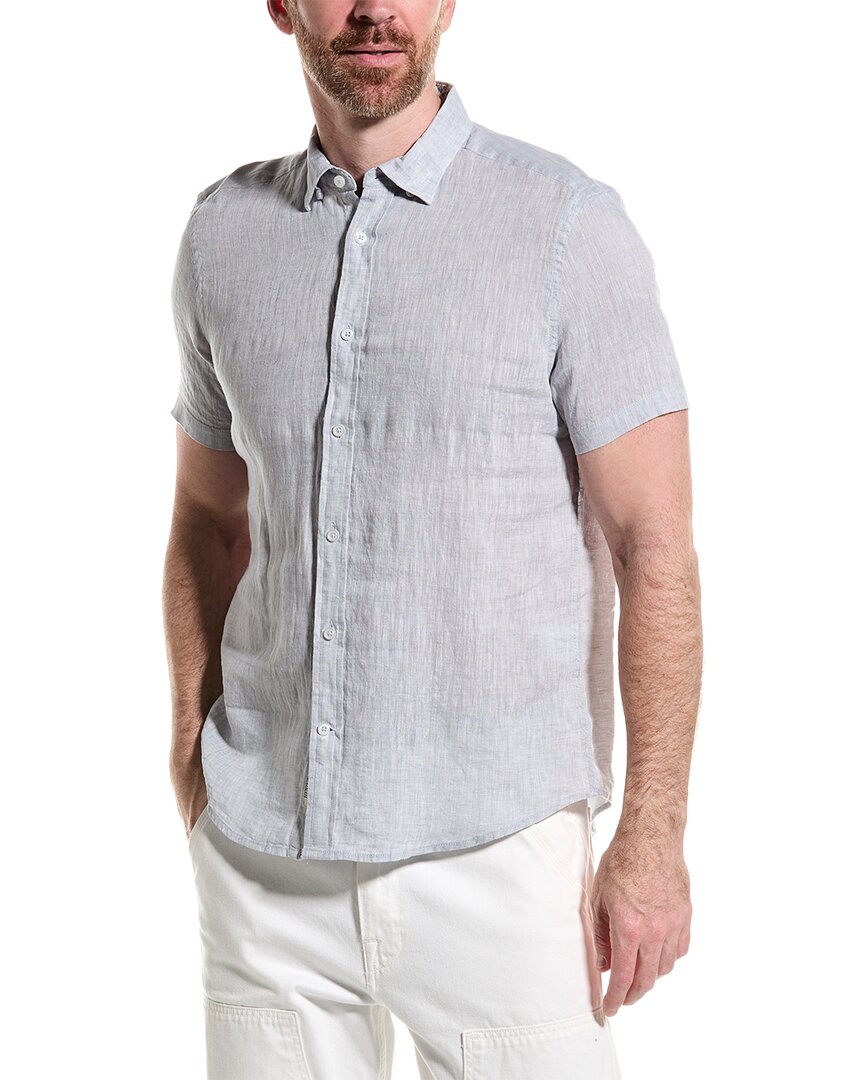 Heritage By Report Collection Linen Shirt In Grey