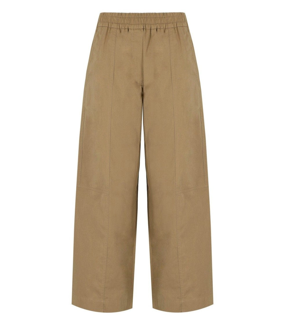 Max Mara Milva Terra Cropped Pants In Brown