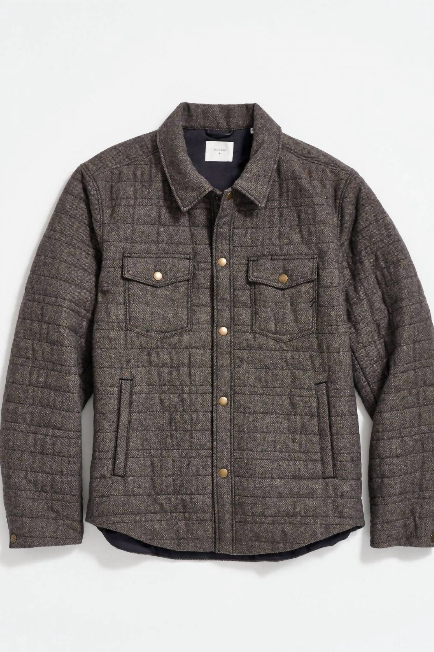 Shop Billy Reid Men's Tweed Theo Shirt Jacket In Chocolate Tweed In Grey