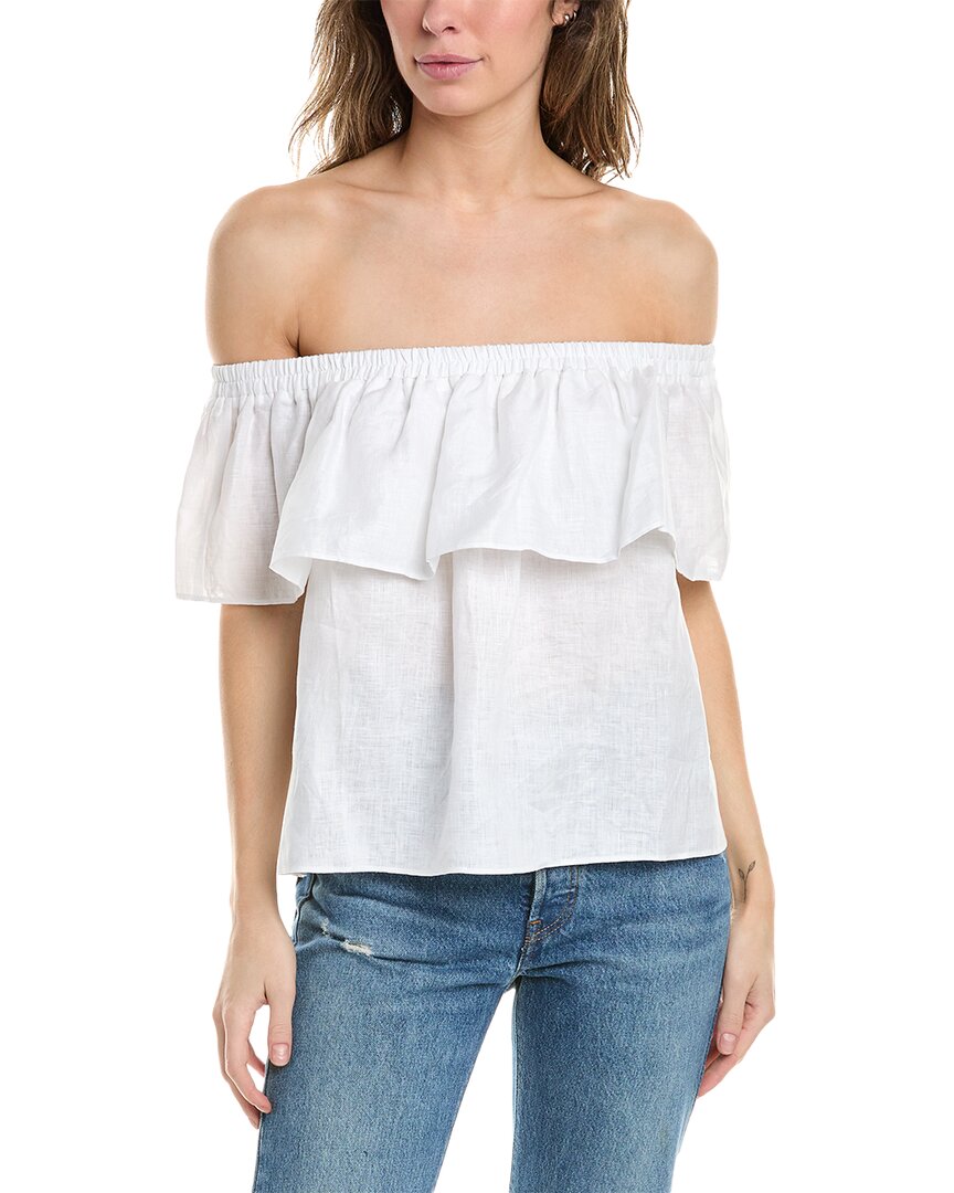 Shop Tart Maya Sleeveless Linen Top In White