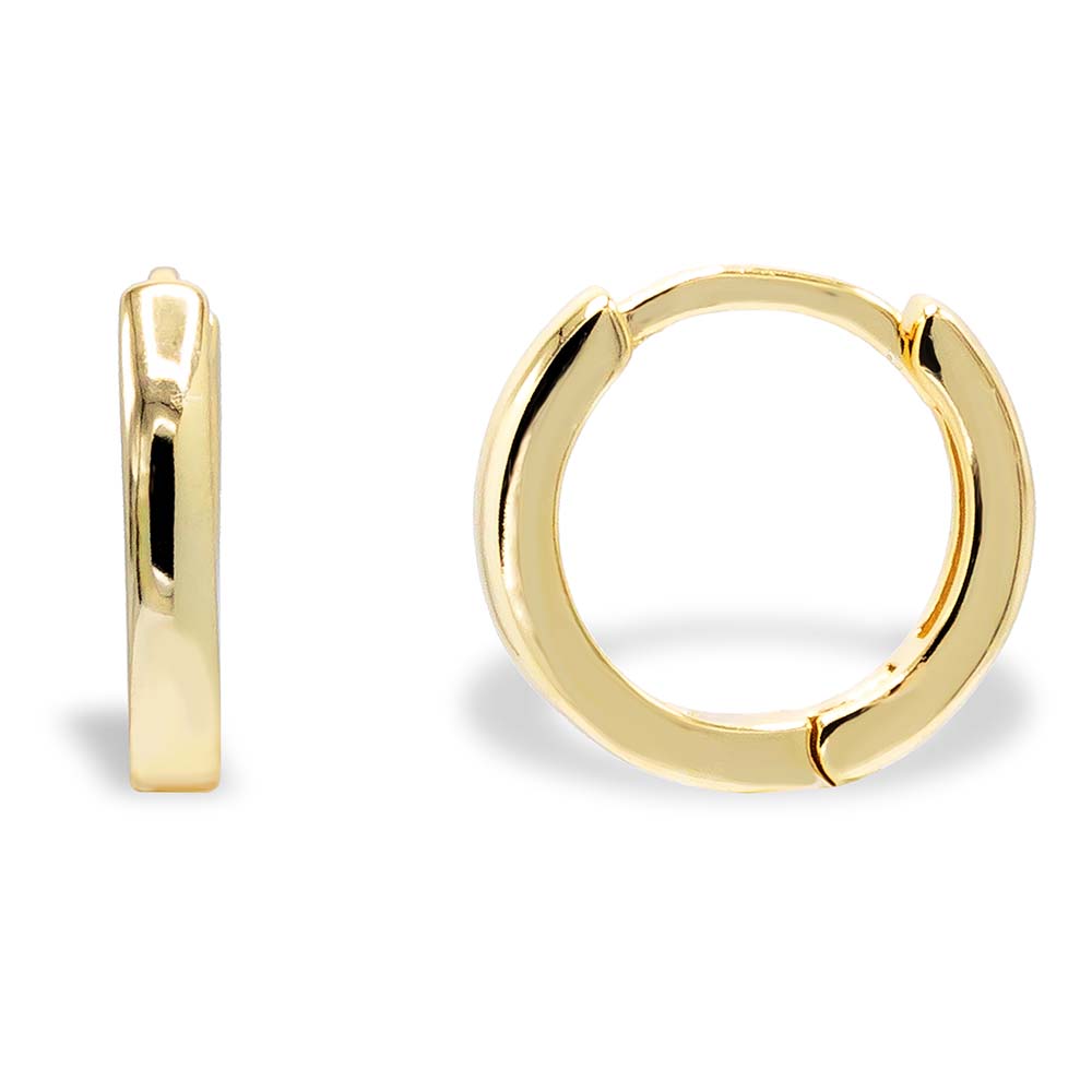 Shop Adina Eden Eden Plain Ring Huggie Earring In Gold