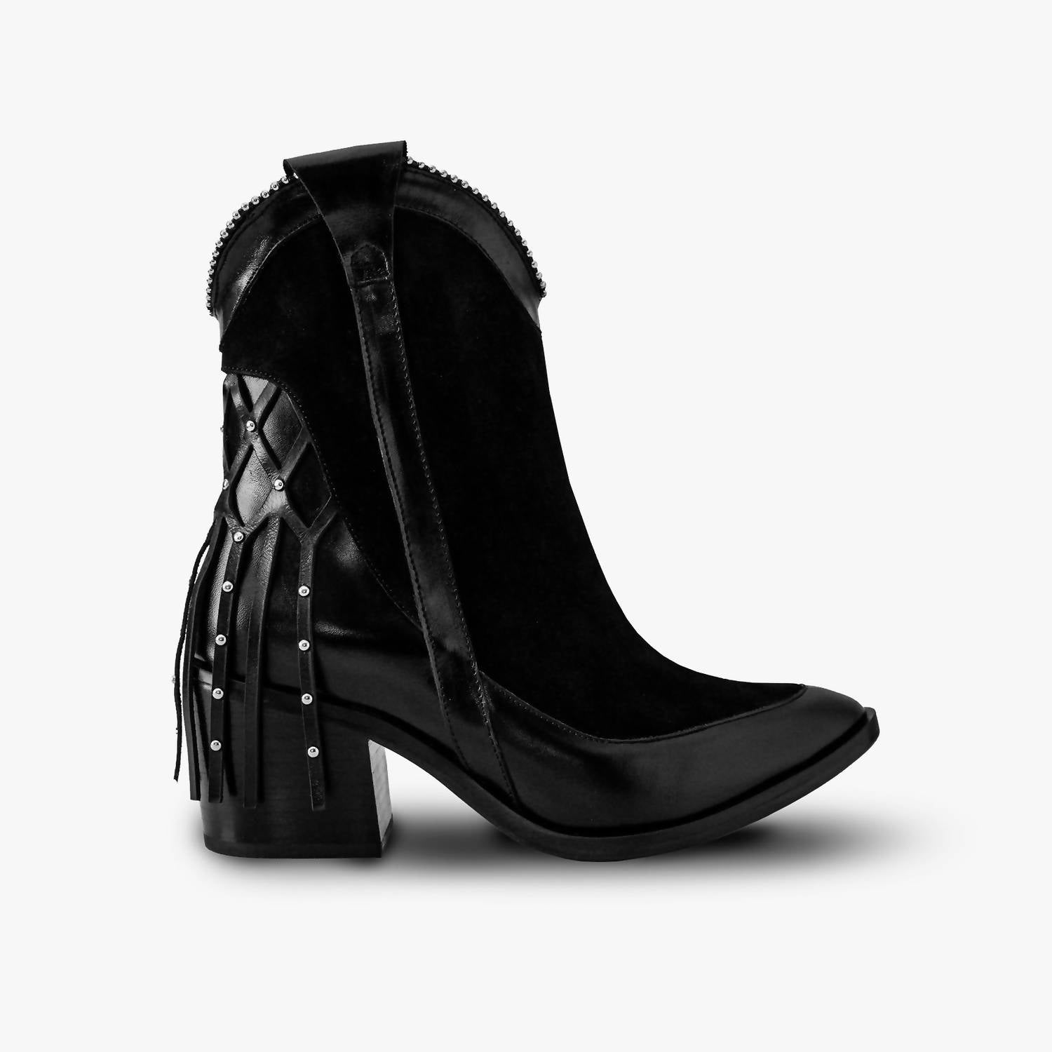 Shop Bala Di Gala Short Boots In Black Denim