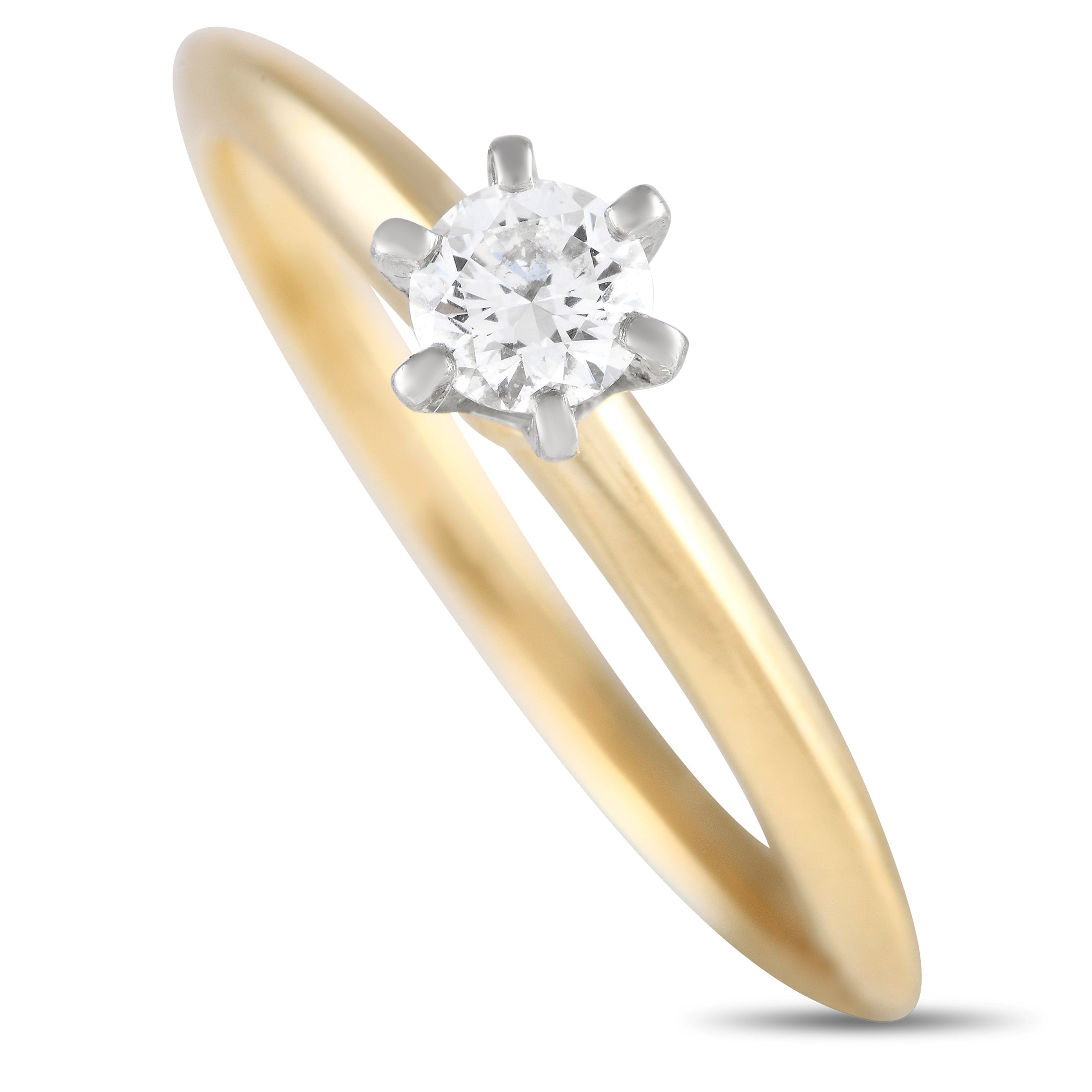 Tiffany & Co 18k Yellow Gold 0.21ct Diamond Ring Ti23-052024