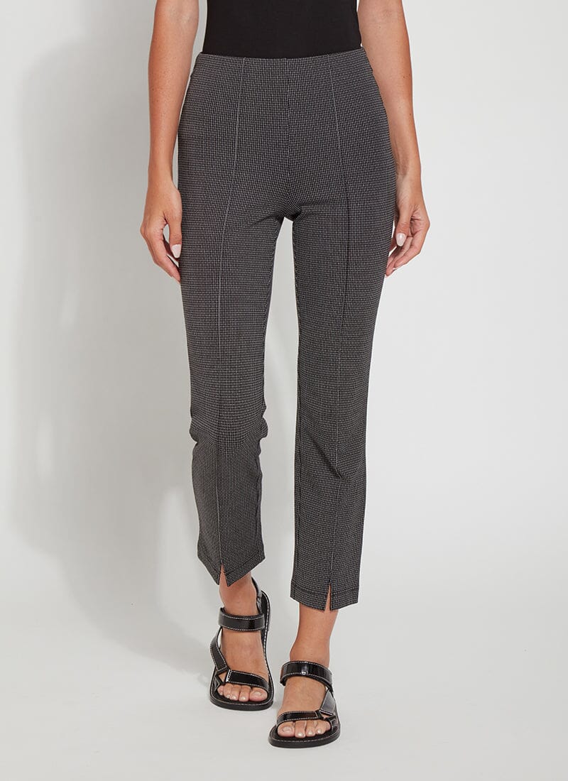 Lyssé New York Patterned Wisteria Ankle Pant In Gray