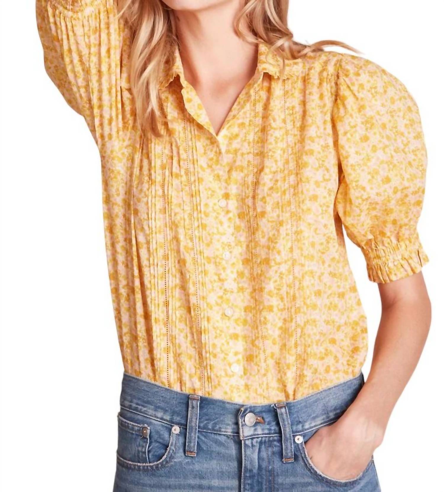 Trovata Gemma Blouse In Verbena Yellow In Multi