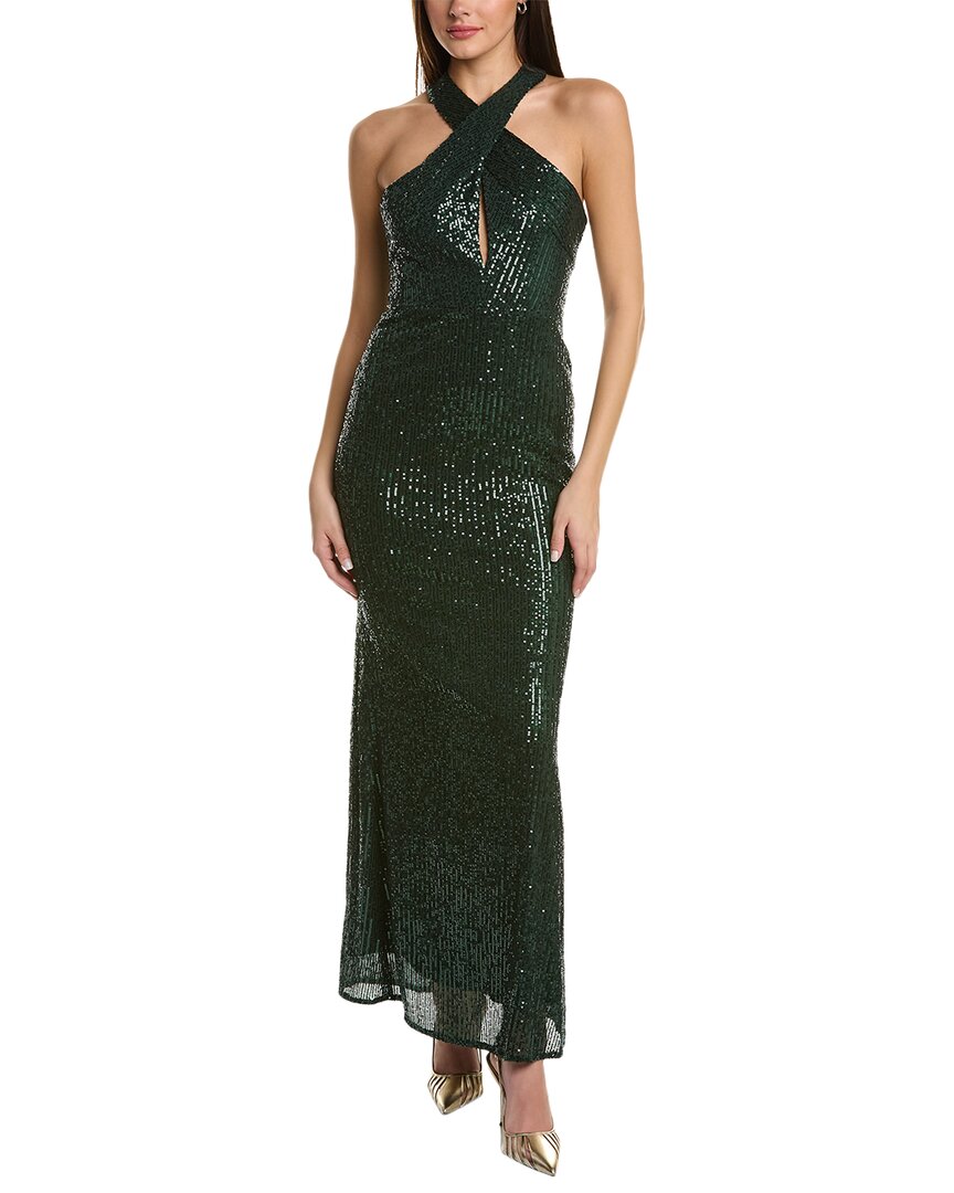 Laundry By Shelli Segal Sequin Gown In Green