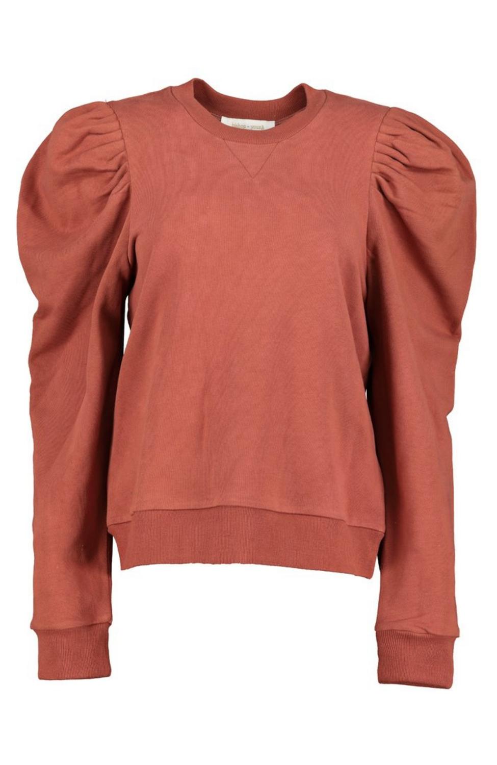 Shop Bishop + Young Laurent Puff Sleeve Sweatshirt In Copper In Pink