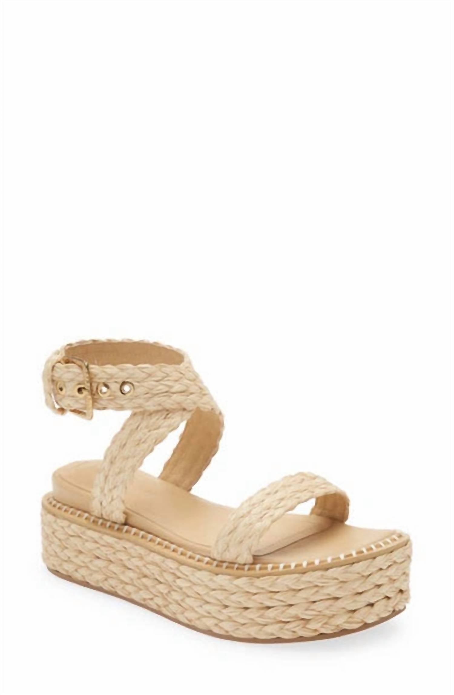 Shop Ulla Johnson Gemma Flatform Sandal In Natural In Beige