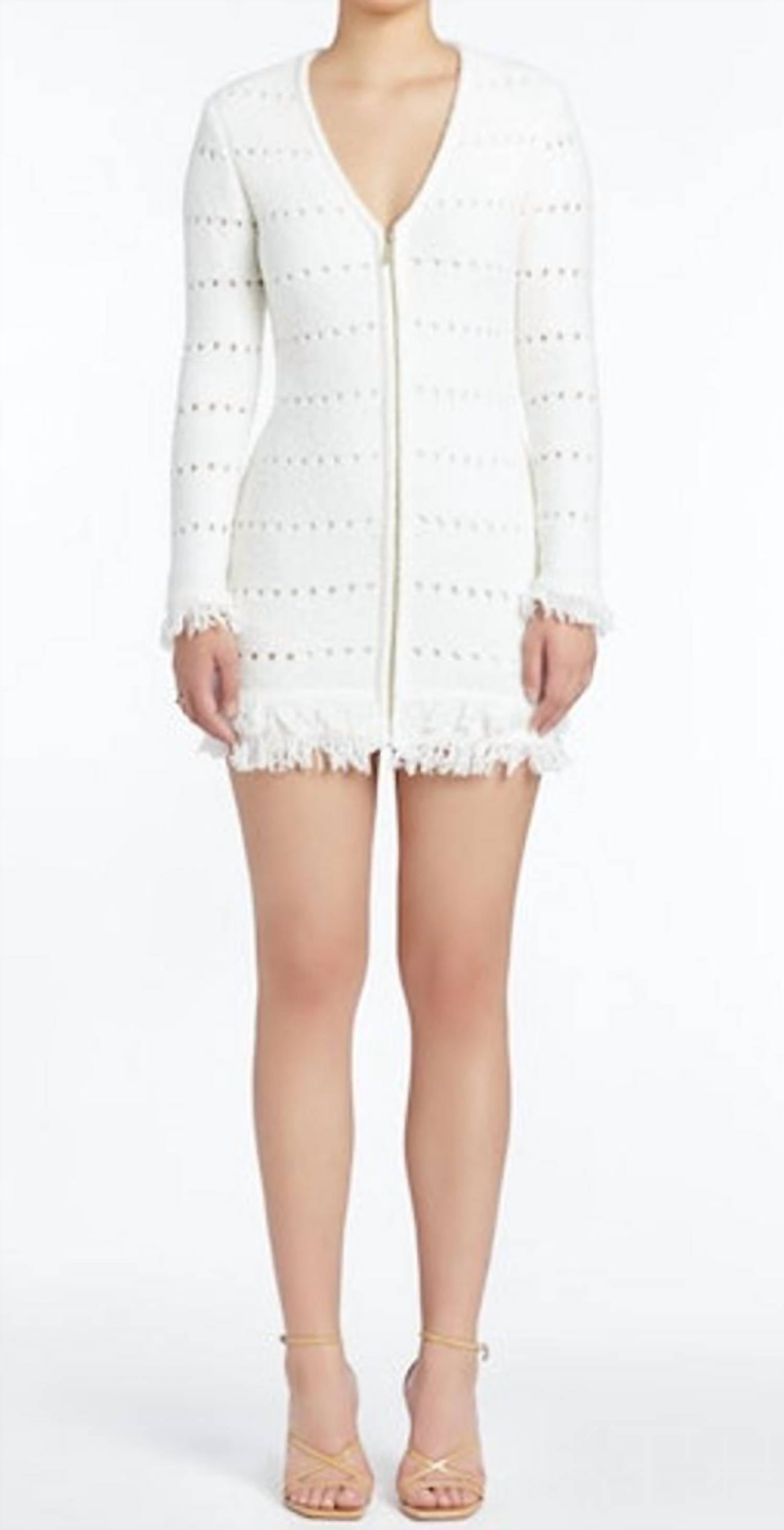 Shop Amanda Uprichard Murphy Knit Dress In Ivory In White