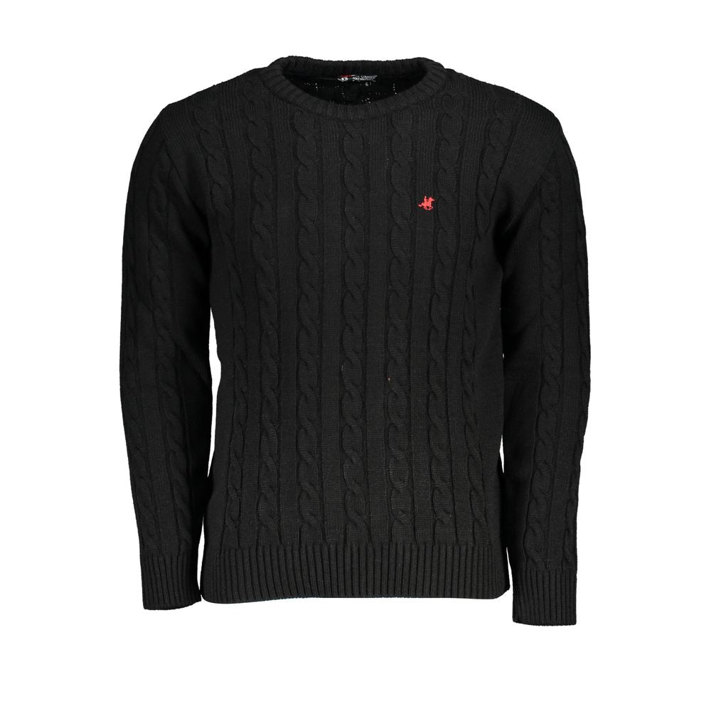 Shop U.s. Grand Polo U. S. Grand Polo Fabric Men's Sweater In Black