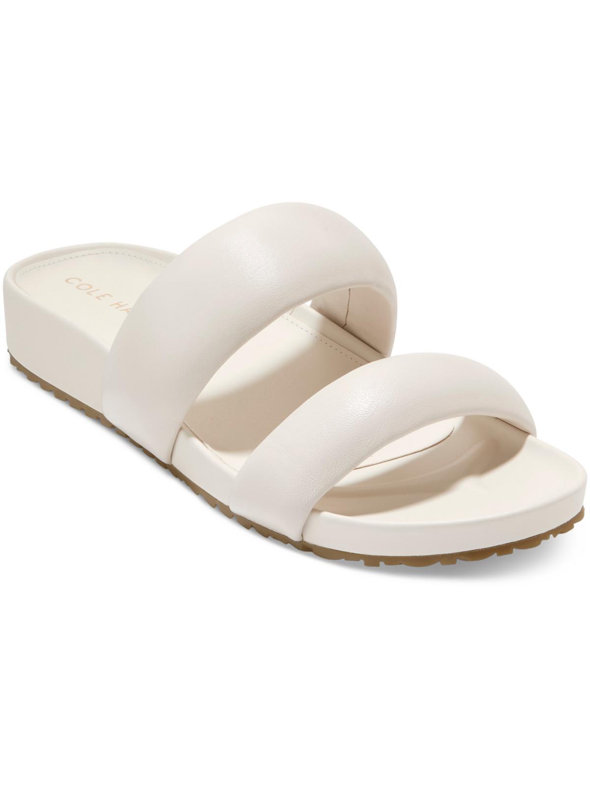 Shop Cole Haan Mojave Womens Double Band Slip On Slide Sandals In White