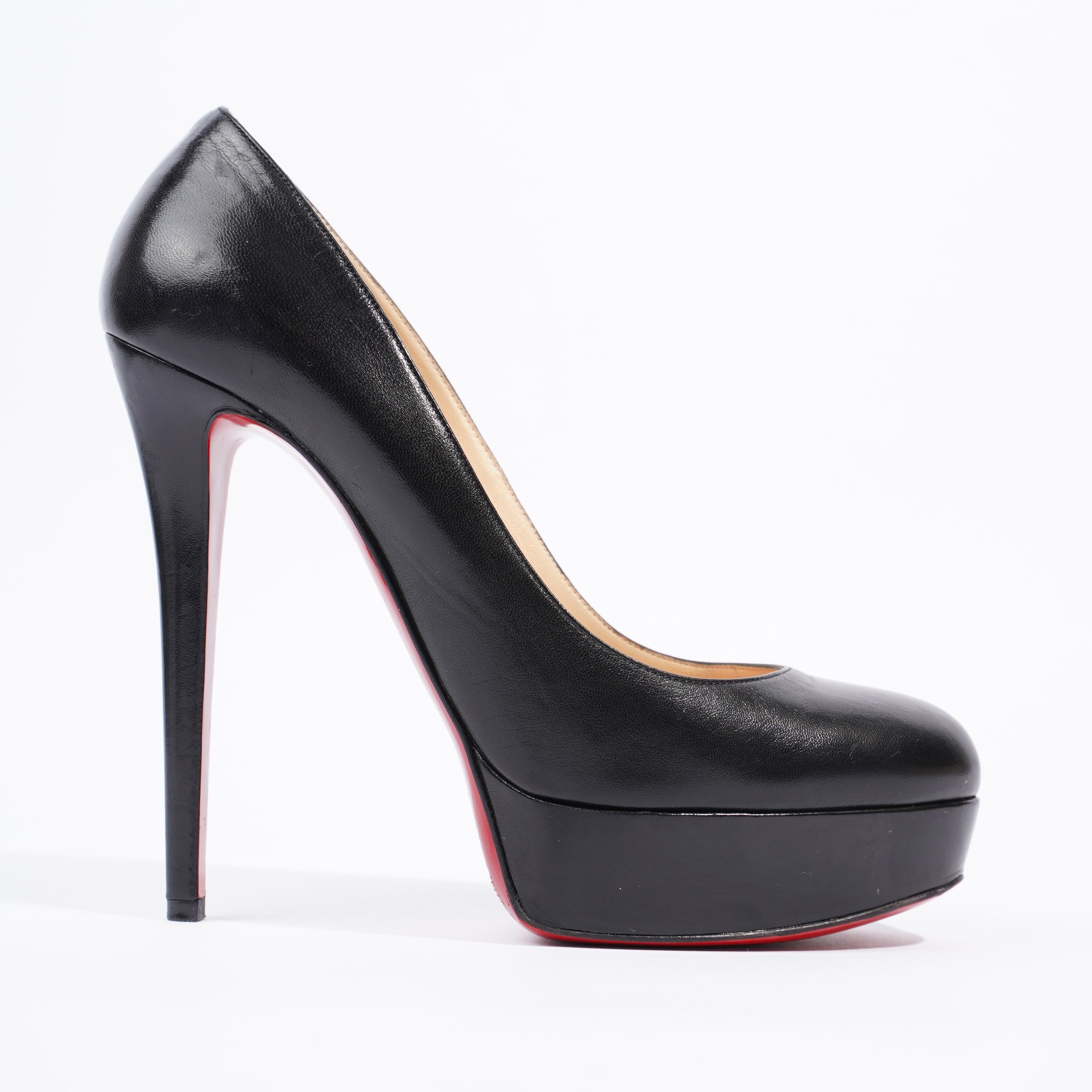 Christian Louboutin Bianca Heels 140 Leather In Black