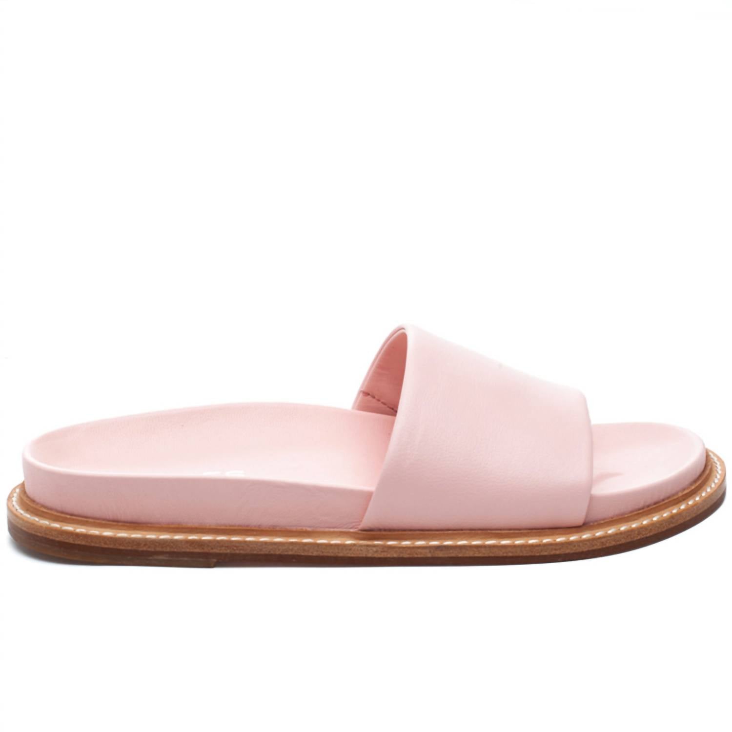 J/slides Women's Roket Sandal In Light Pink Leather In Multi