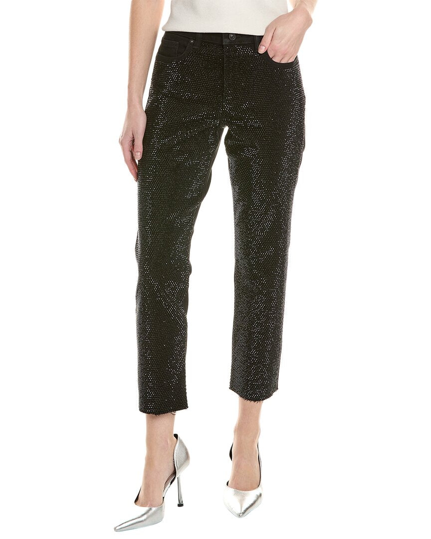 Allsaints Rali Black Sparkle Straight Jean In Black