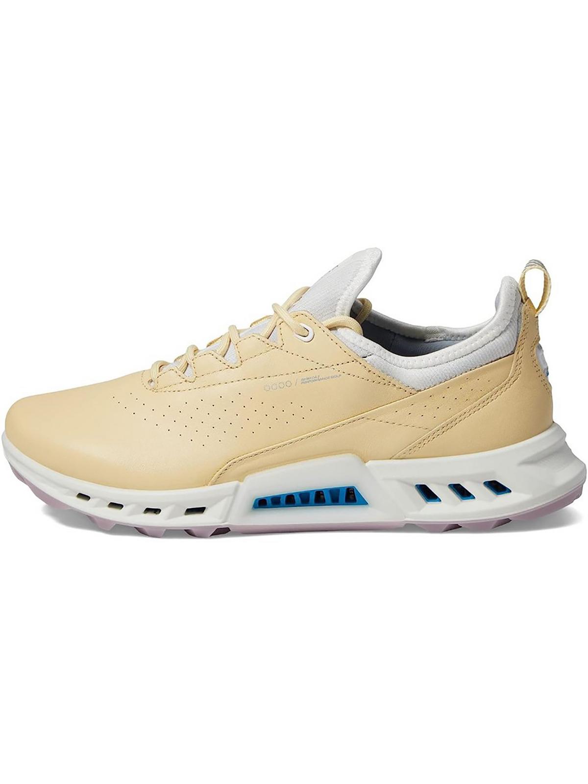 Ecco Golf Biom Womens Leather Waterproof Running & Training Shoes In Gold