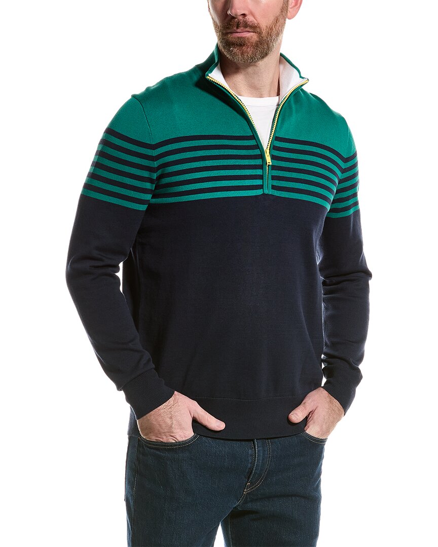 Shop Brooks Brothers Mariner 1/2-zip Pullover In Blue