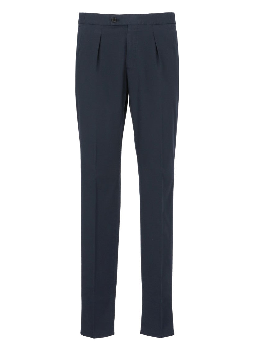 Incotex Blue Panama Cotton Pants