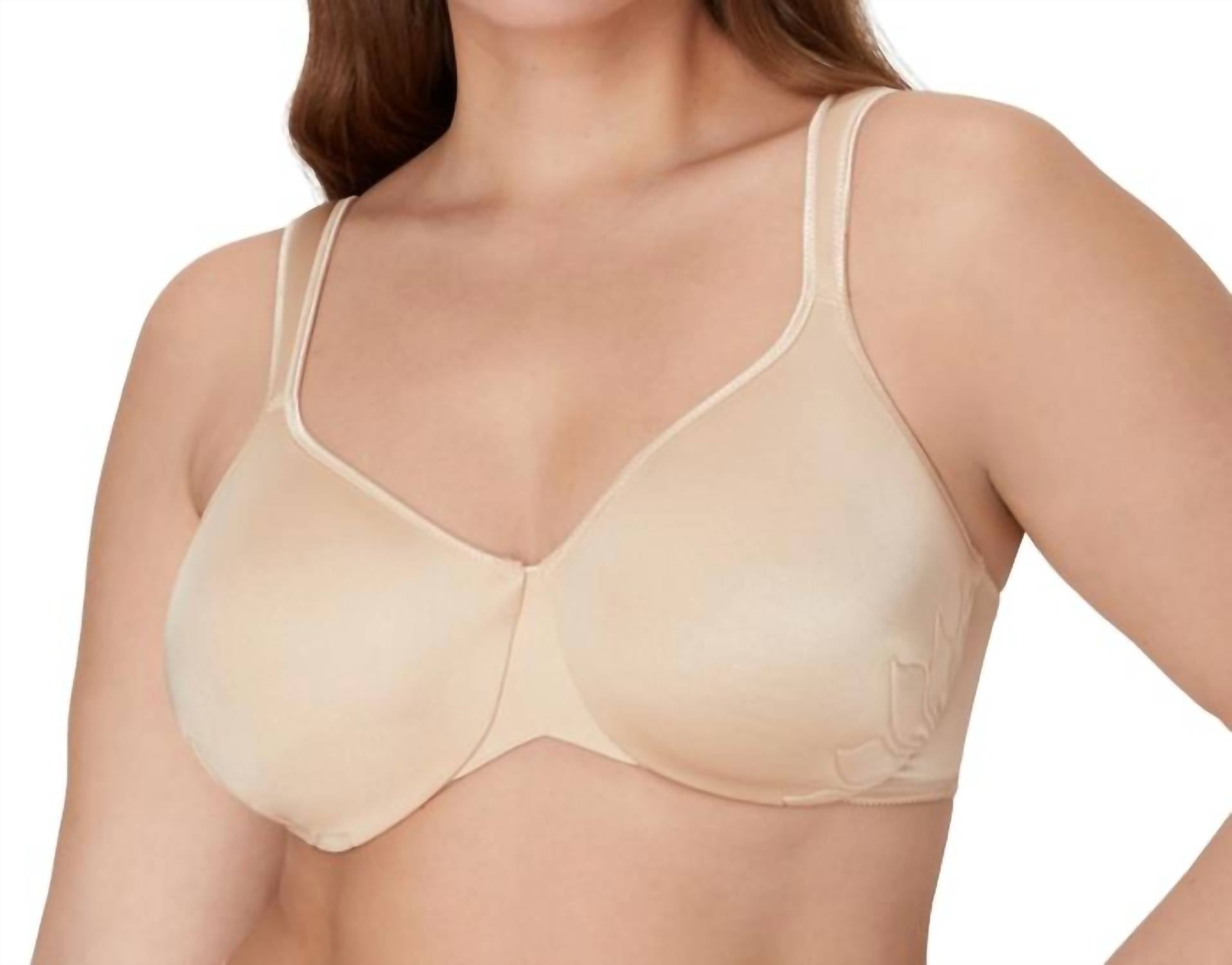 Bali Minimizer Satin Tracings Comfort Strap Underwire Bra In Rosewood In Beige