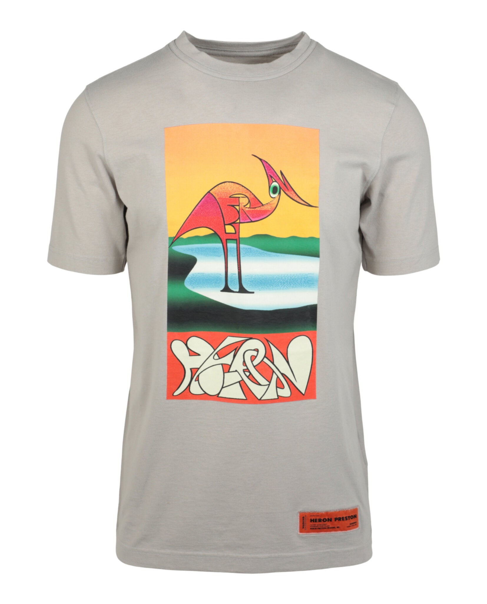 Shop Heron Preston Heron Abstract T-shirt In Grey