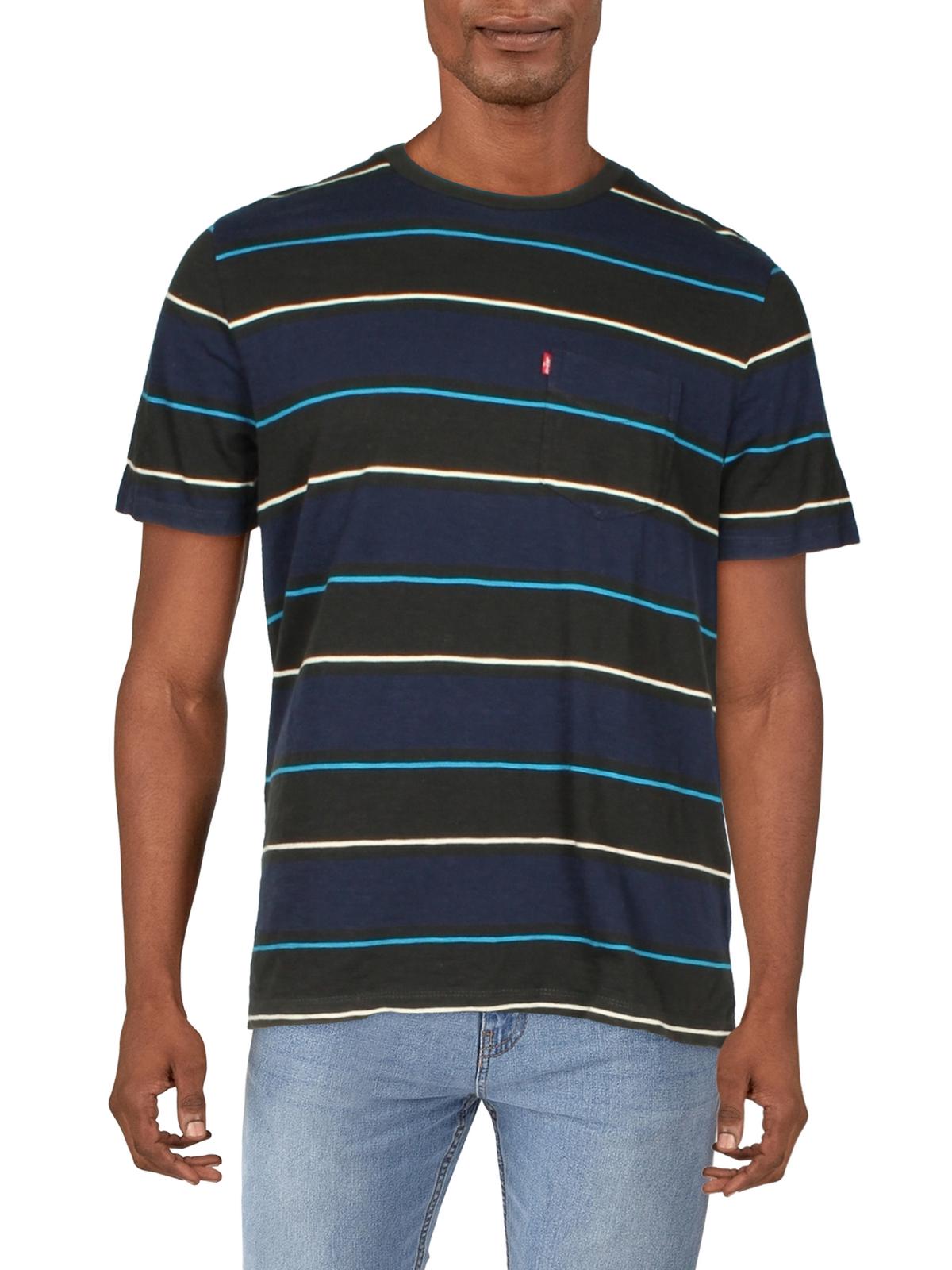 Levi's Mens Cotton Striped T-shirt In Blue