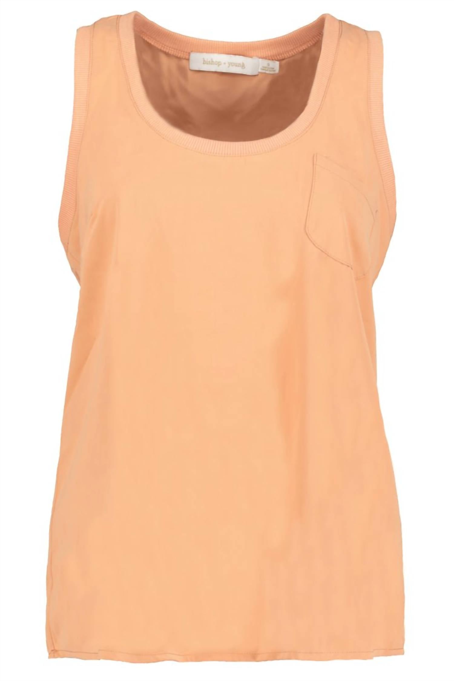 Shop Bishop + Young Luna Pocket Tank In Soliel In Orange