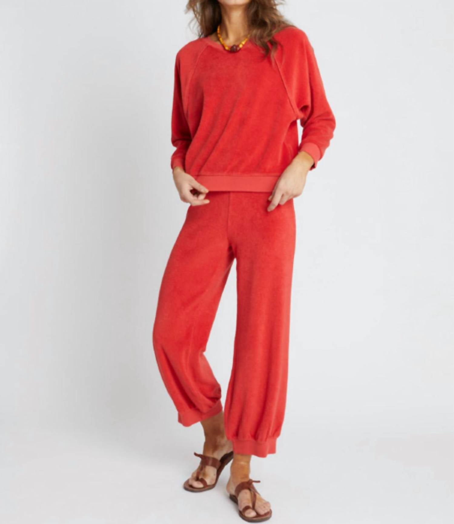 Shop Suzie Kondi Samos Sweatshirt In Cherry In Red