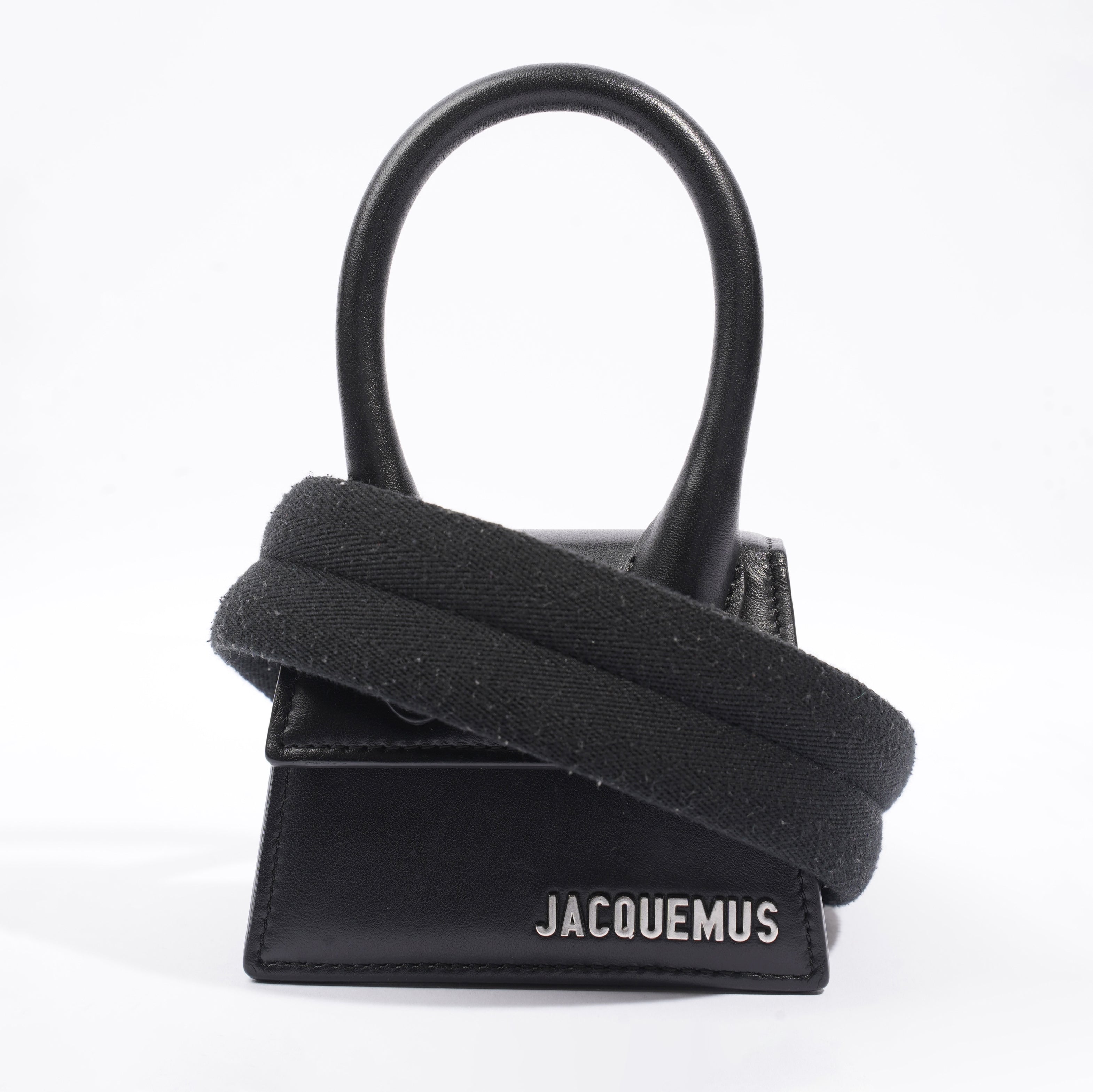 Shop Jacquemus Le Chiquito Homme Leather Crossbody Bag In Black