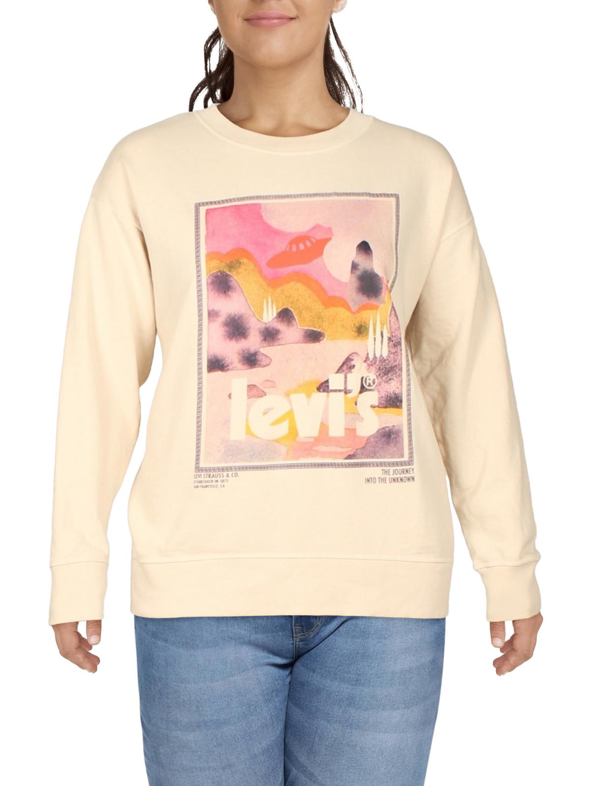 Shop Levi's Plus Womens Graphin K Sweatshirt In Beige