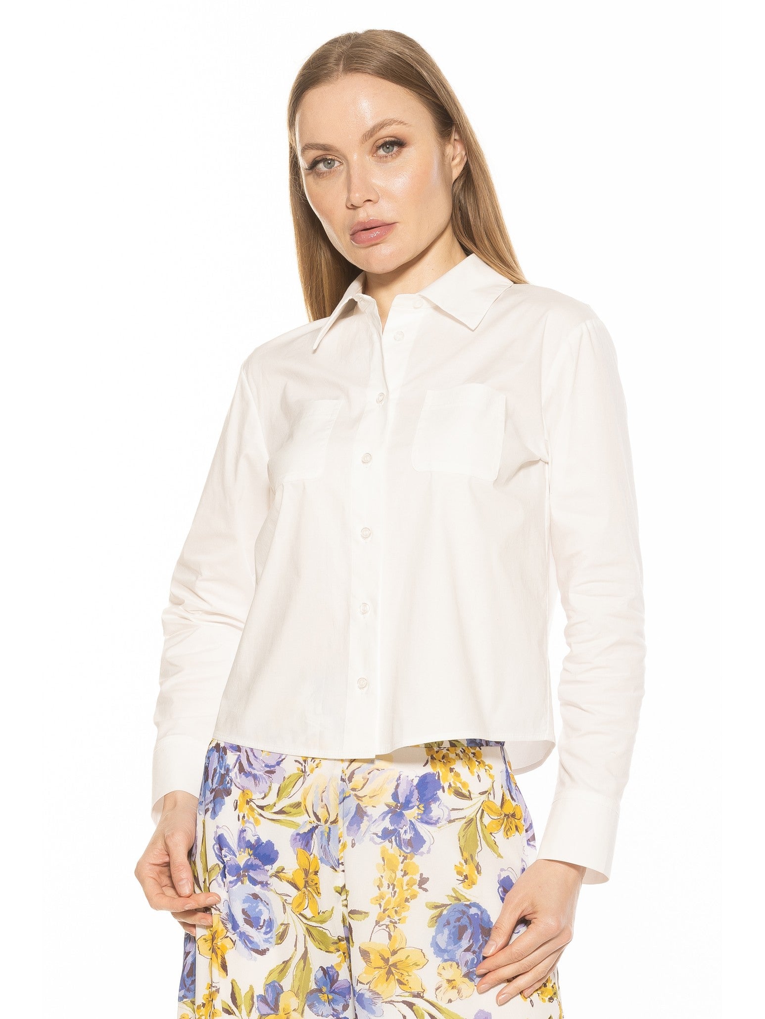 Alexia Admor Roxanne Shirt In White