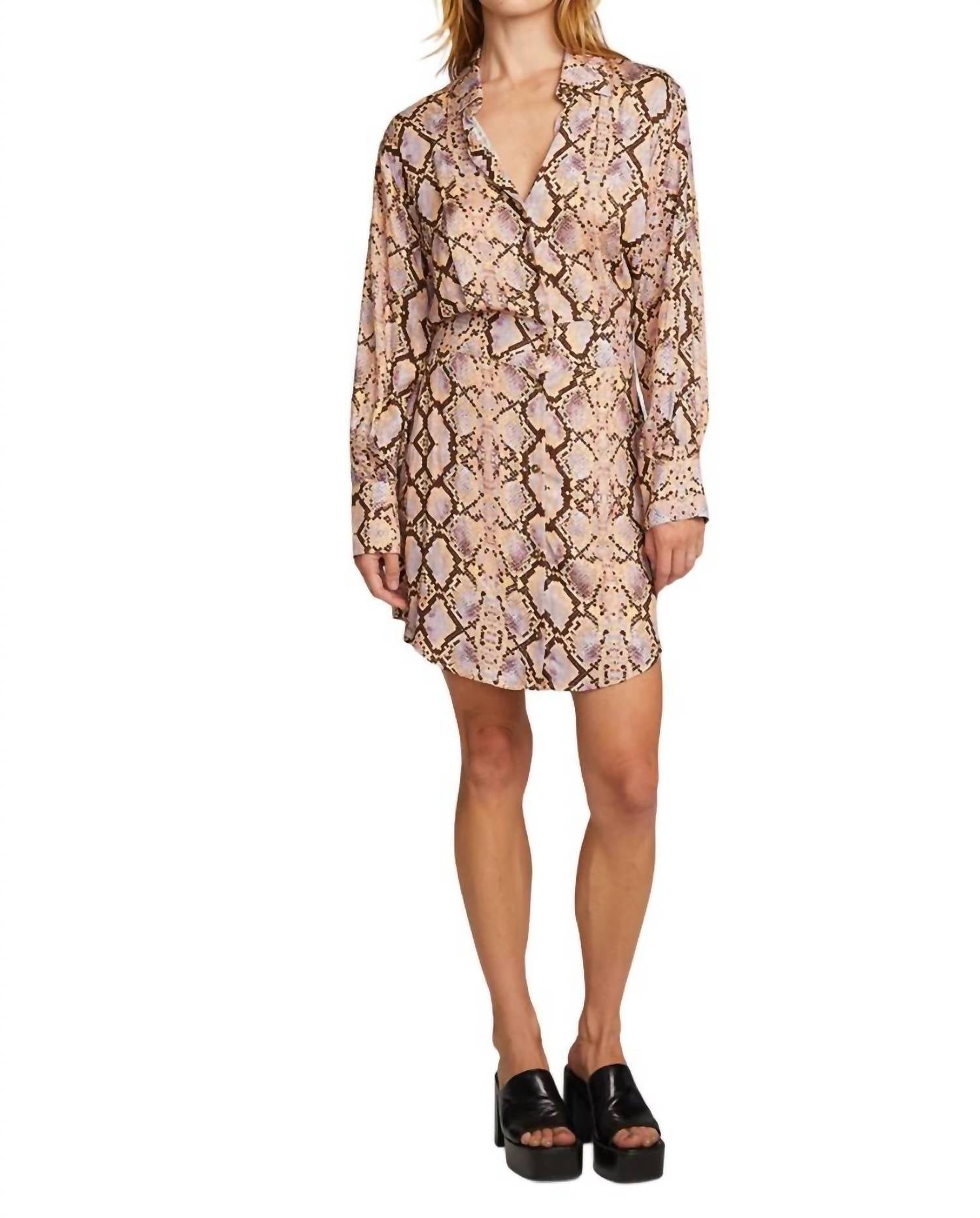 Chaser Paxton Mini Dress In Python In Multi
