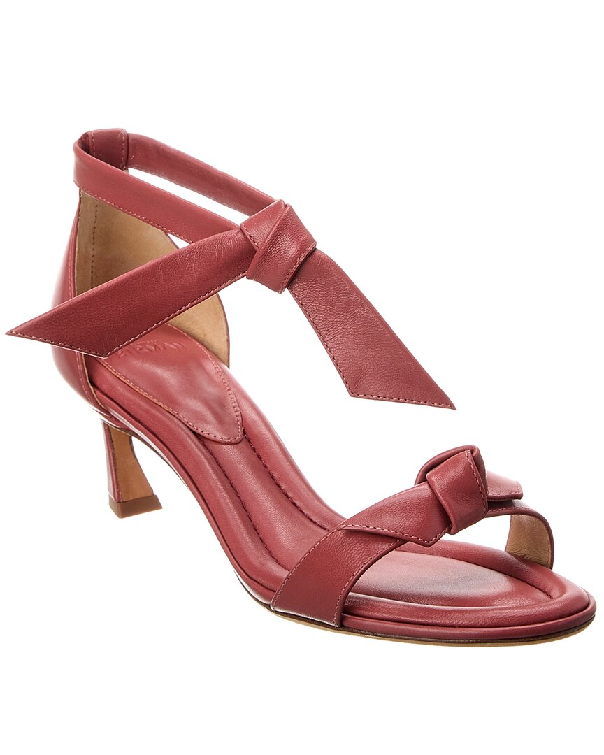 Alexandre Birman Clarita Doppia Soletta 50 Leather Sandal In Red