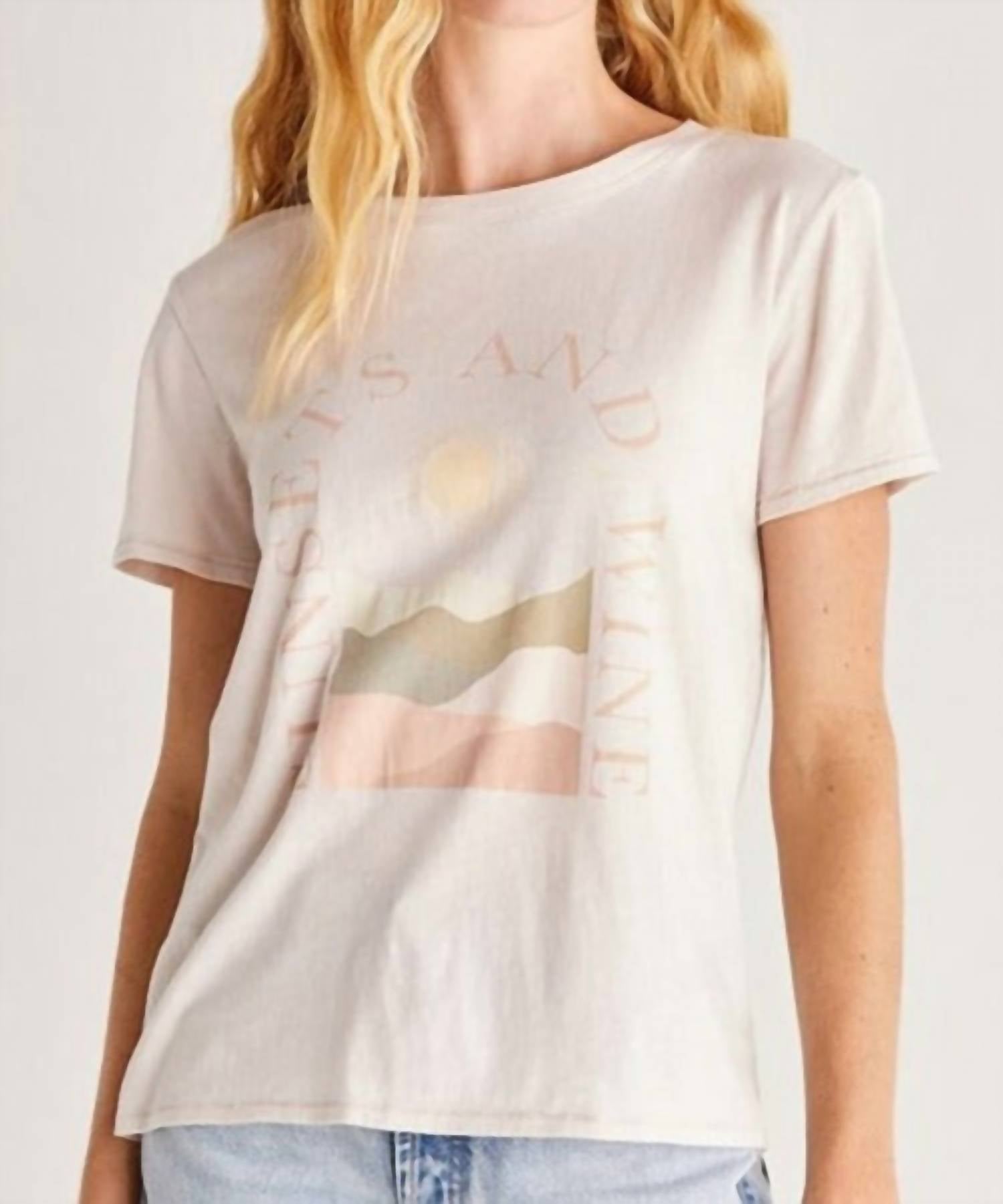 Shop Z Supply Organic Easy Sunset & Wine Tee In Pumice In White