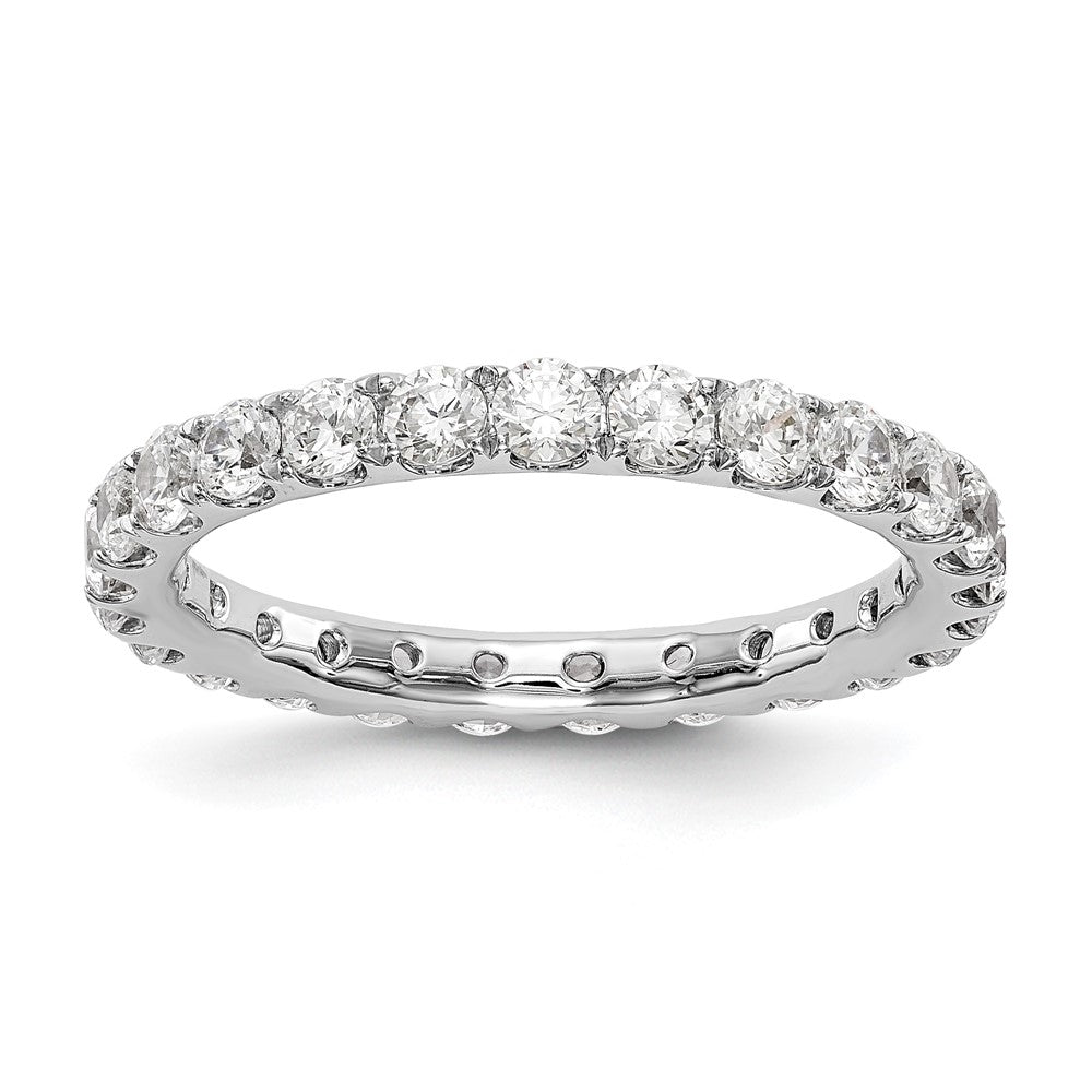 Diamond2deal 14k White Gold Lab Grown Diamond Eternity Wedding Band Ring 1.5ct Clarity- Vs Color- G-h In White