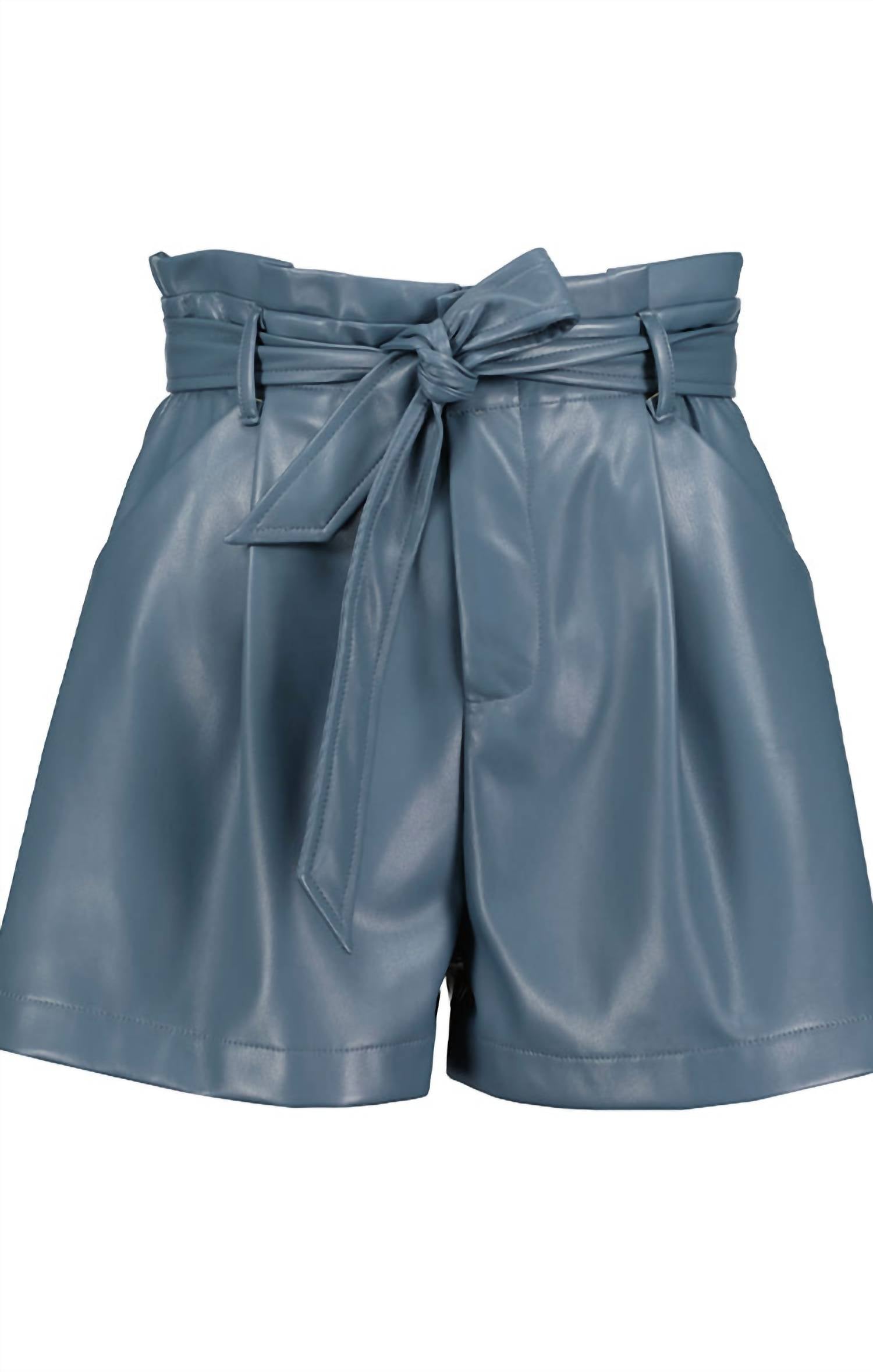 Bishop + Young Caitlin Vegan Leather Short In Cascade Blue