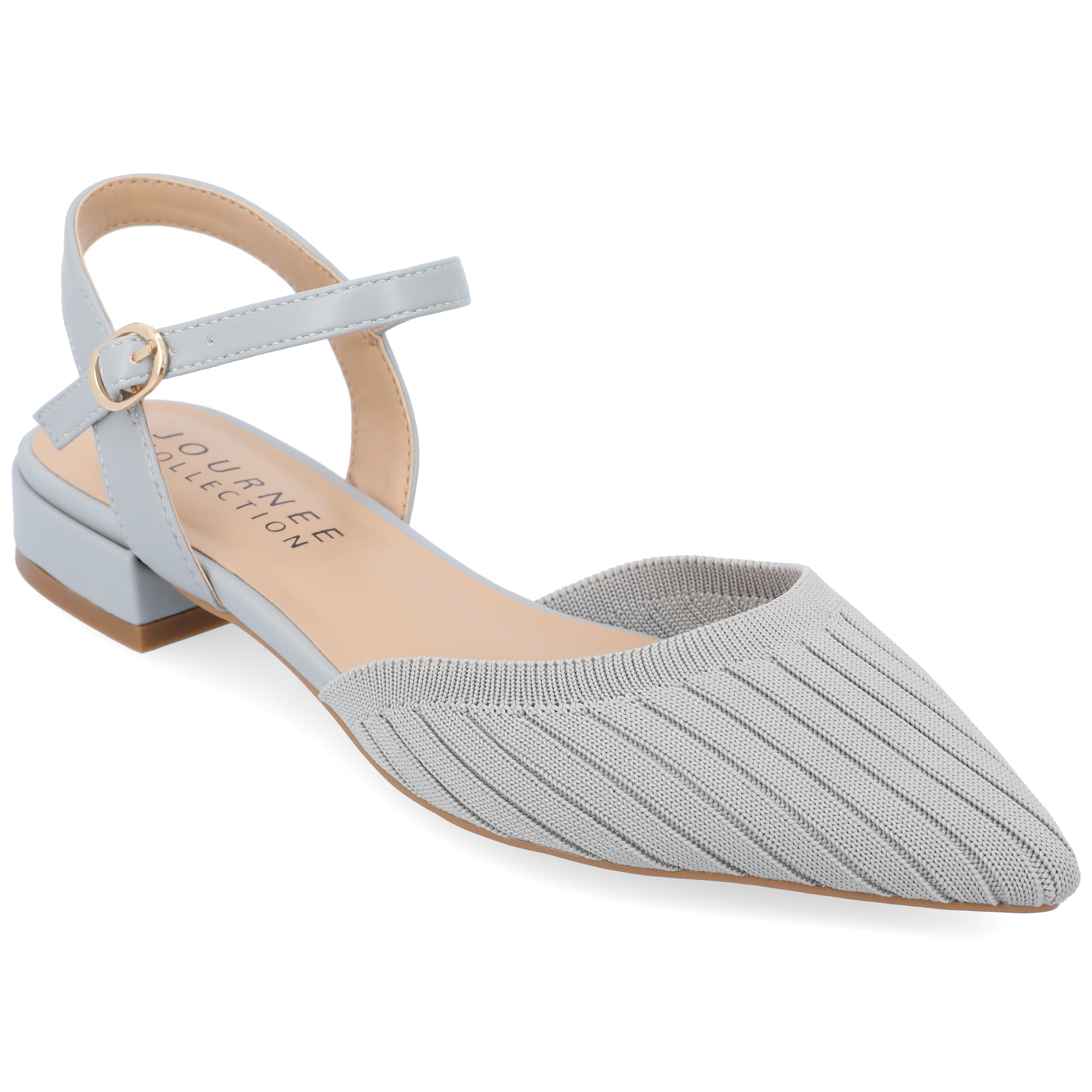 Shop Journee Collection Women's Ansley Flats In Grey