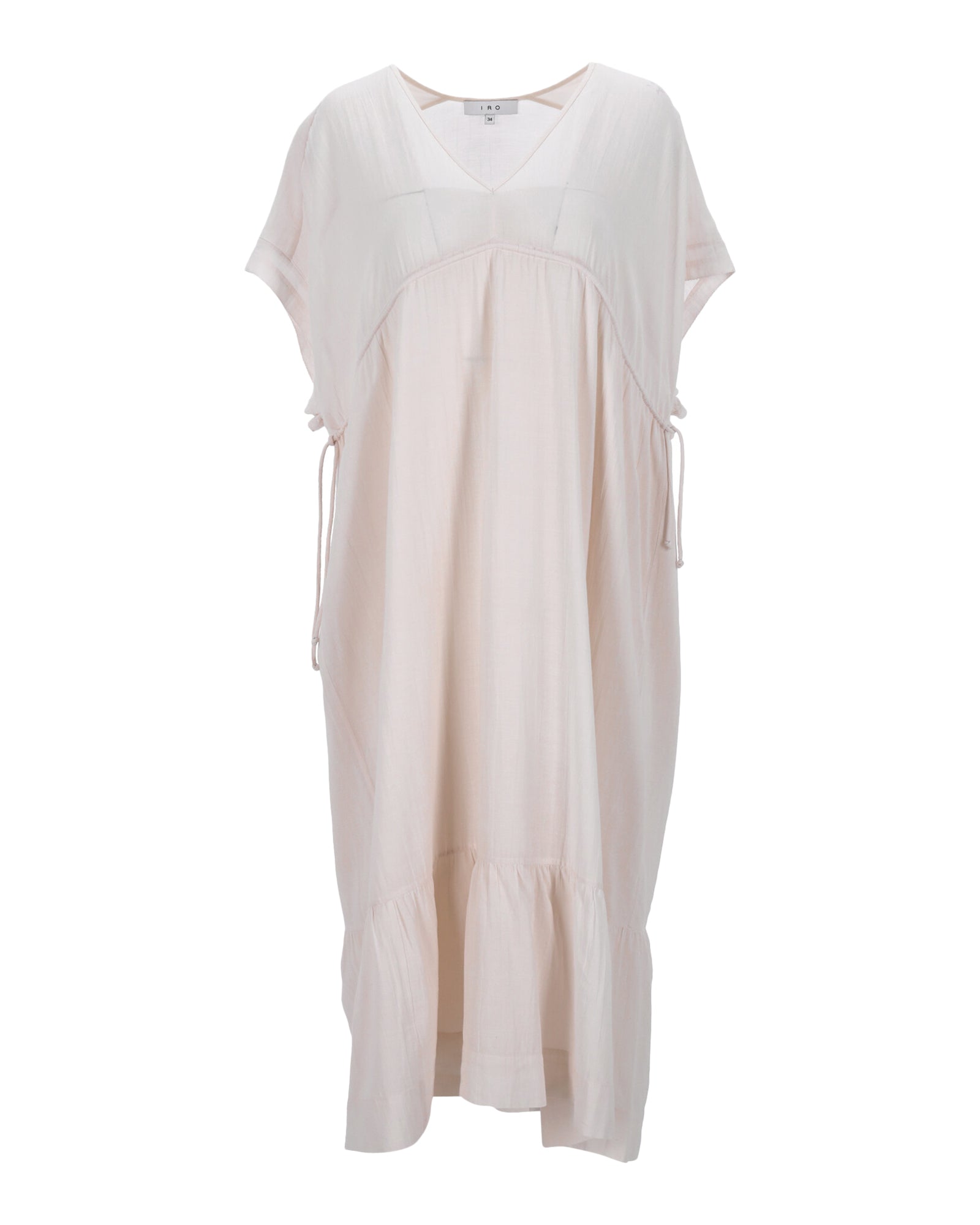 image of Iro V-neck Midi Dress in White Viscose