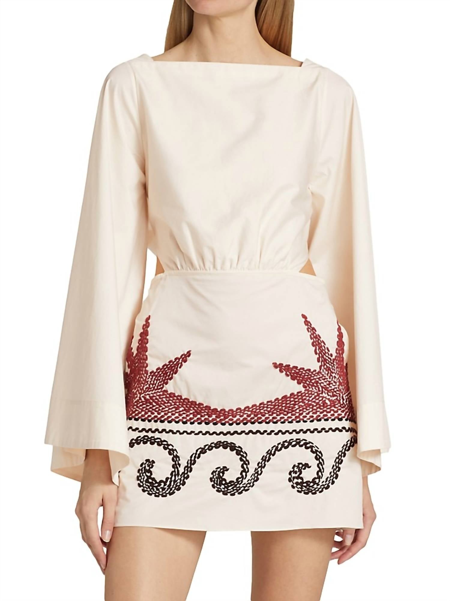 Shop Johanna Ortiz Ocean Oasis Mini Dress In Ecru In White