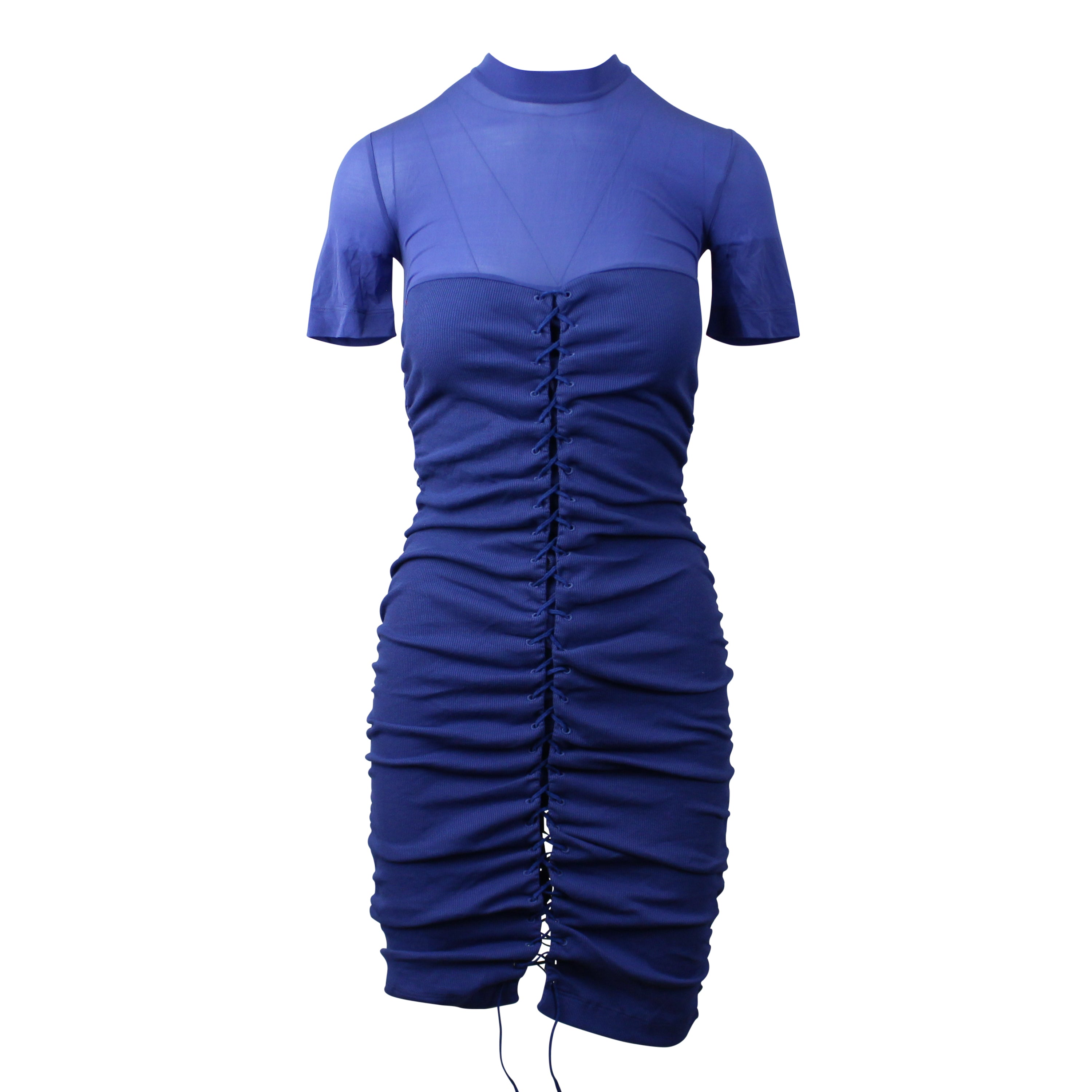 Ben Taverniti Unravel Project Rib Hybrid Dress - Blue