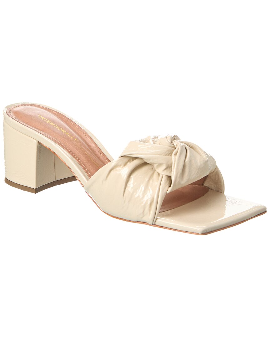 Shop Intentionally Blank Cay Leather Sandal In Beige