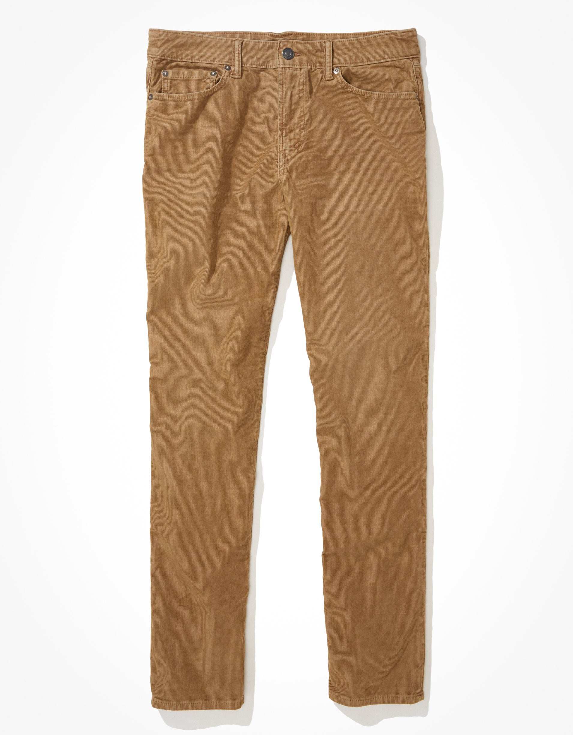 American Eagle Outfitters Ae Flex Original Straight Lived-in Corduroy Pant In Brown