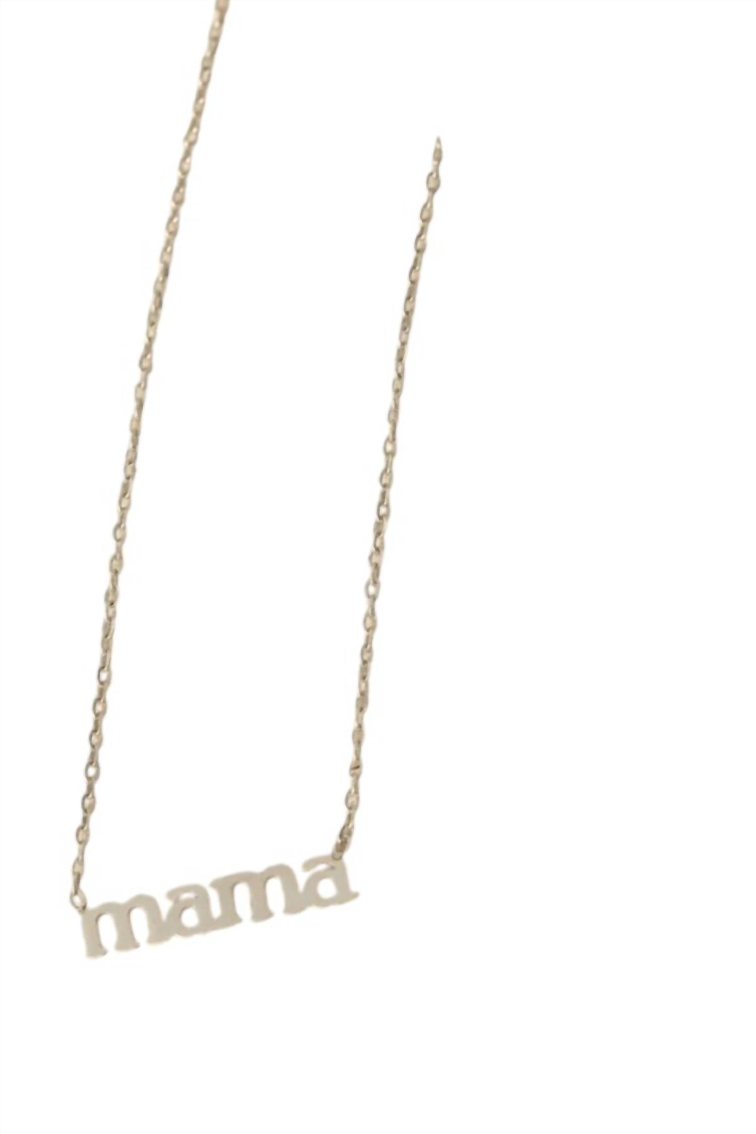 Alco Jewelry Mama Necklace In Silver In Silver
