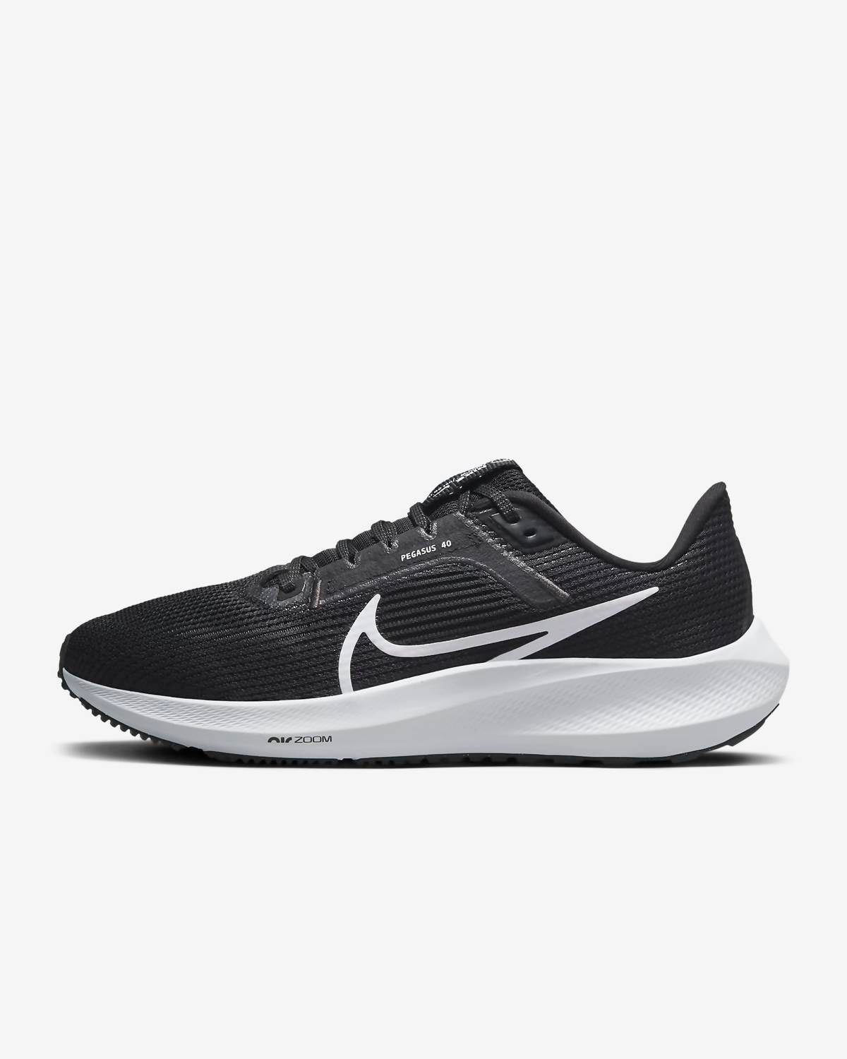 Shop Nike Women's Pegasus 40 Road Running Shoes In Black/iron Grey/white