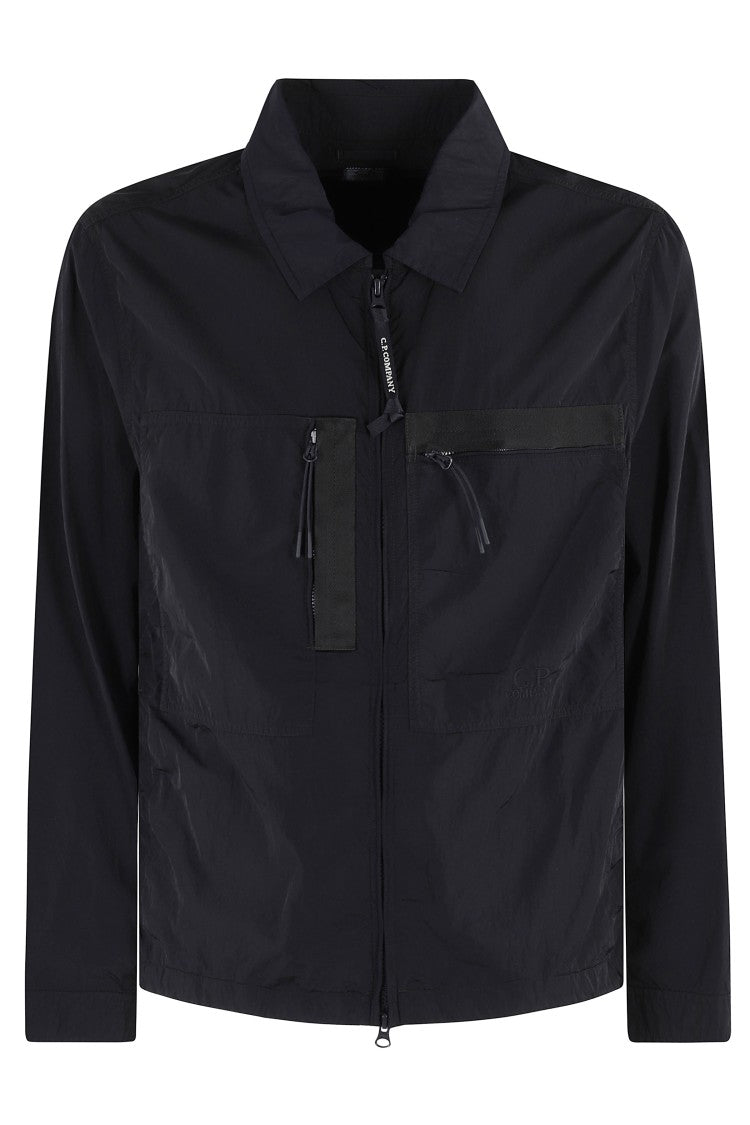 C.p. Company C.p.company Chrome-r Full Zip Logo Overshirt