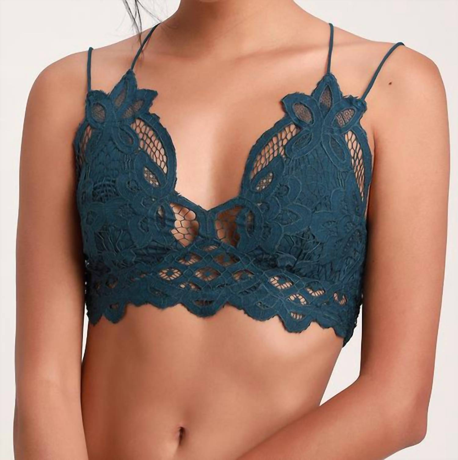 Shop Free People Adella Bralette In Turquoise In Blue